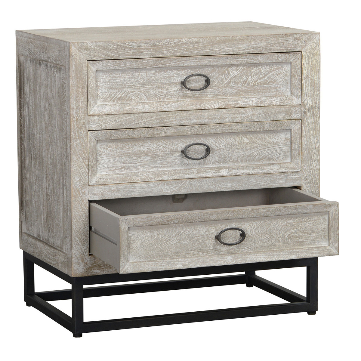 Artemis Wood 3-Drawer Nightstand