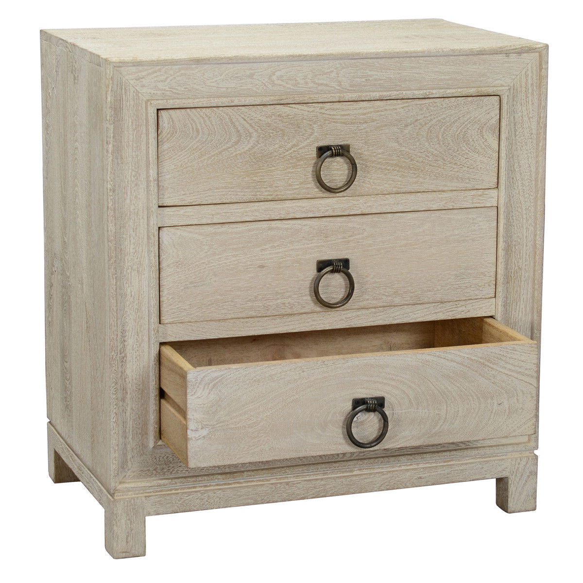 Capetown Wood 3-Drawer Nightstand