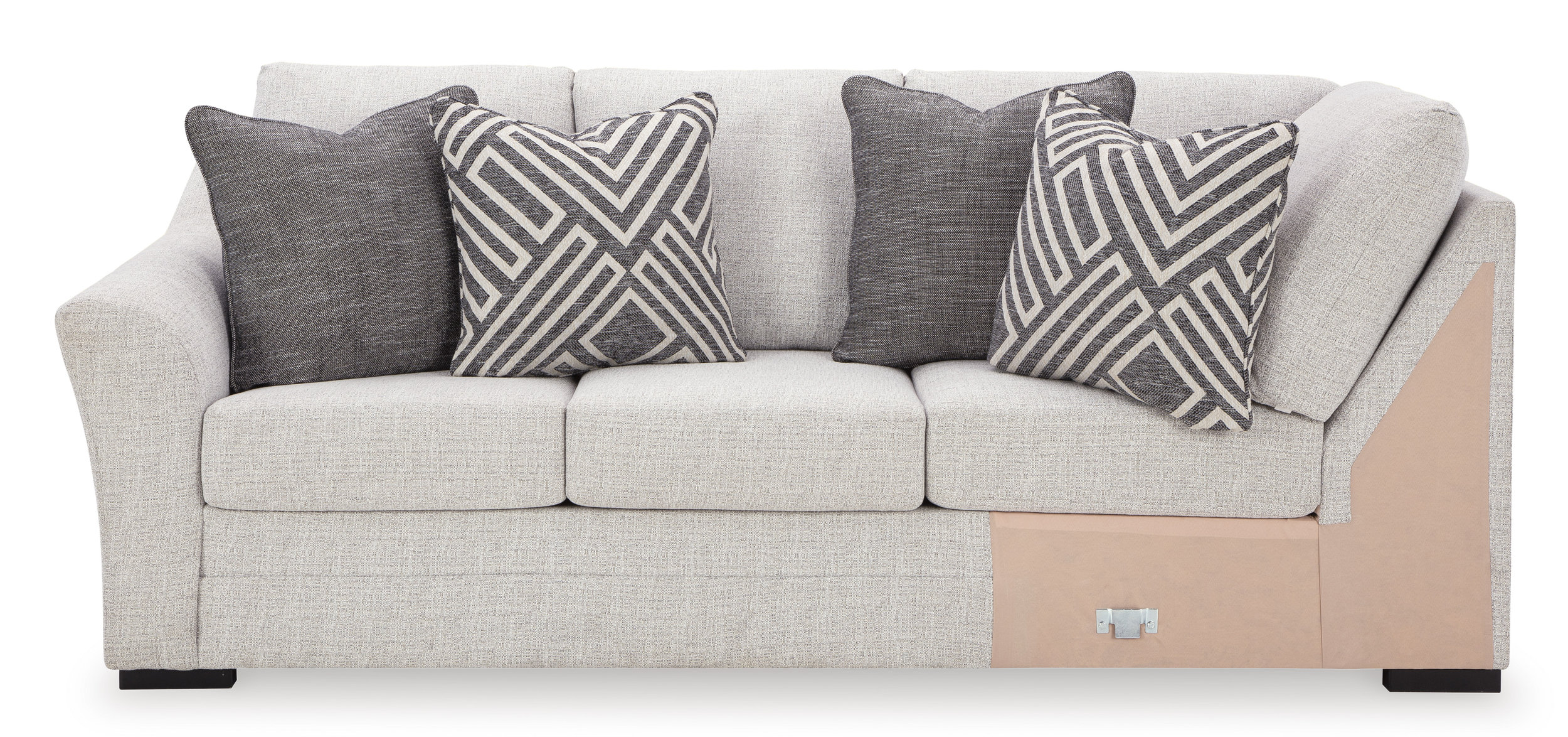 Koralynn Fabric 3-Piece U-Shaped Sectional Sofa w/Left Chaise