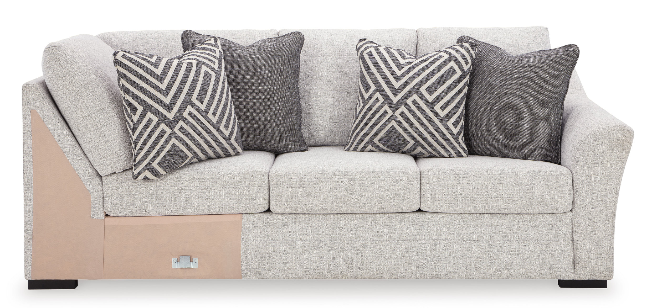 Koralynn Fabric 3-Piece U-Shaped Sectional Sofa w/Left Chaise