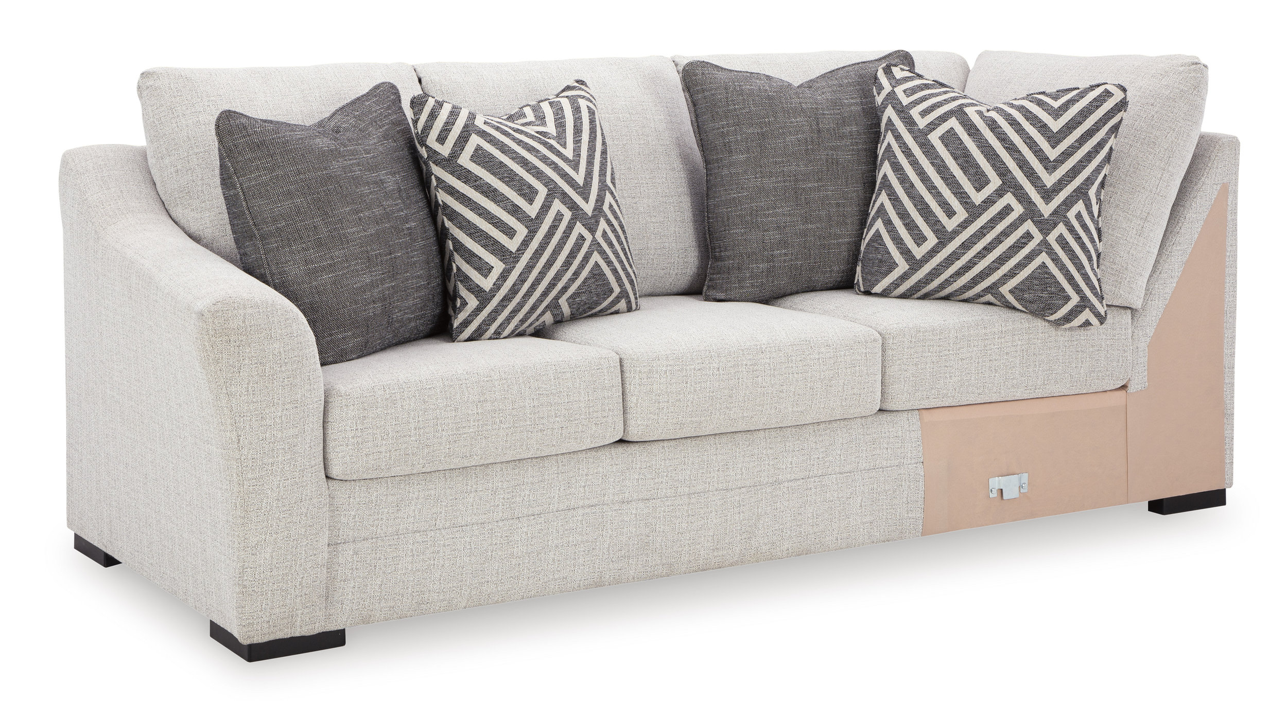 Koralynn Fabric U-Shaped 3-Piece Sectional Sofa w/Right Chaise