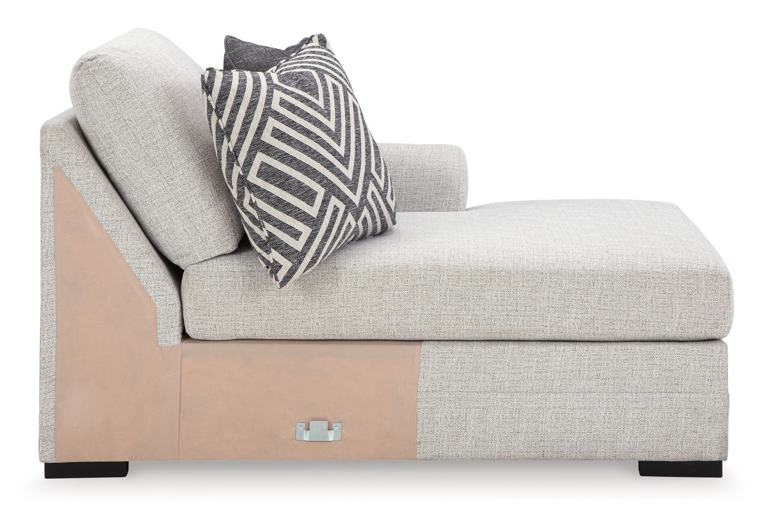 Koralynn Fabric U-Shaped 3-Piece Sectional Sofa w/Right Chaise