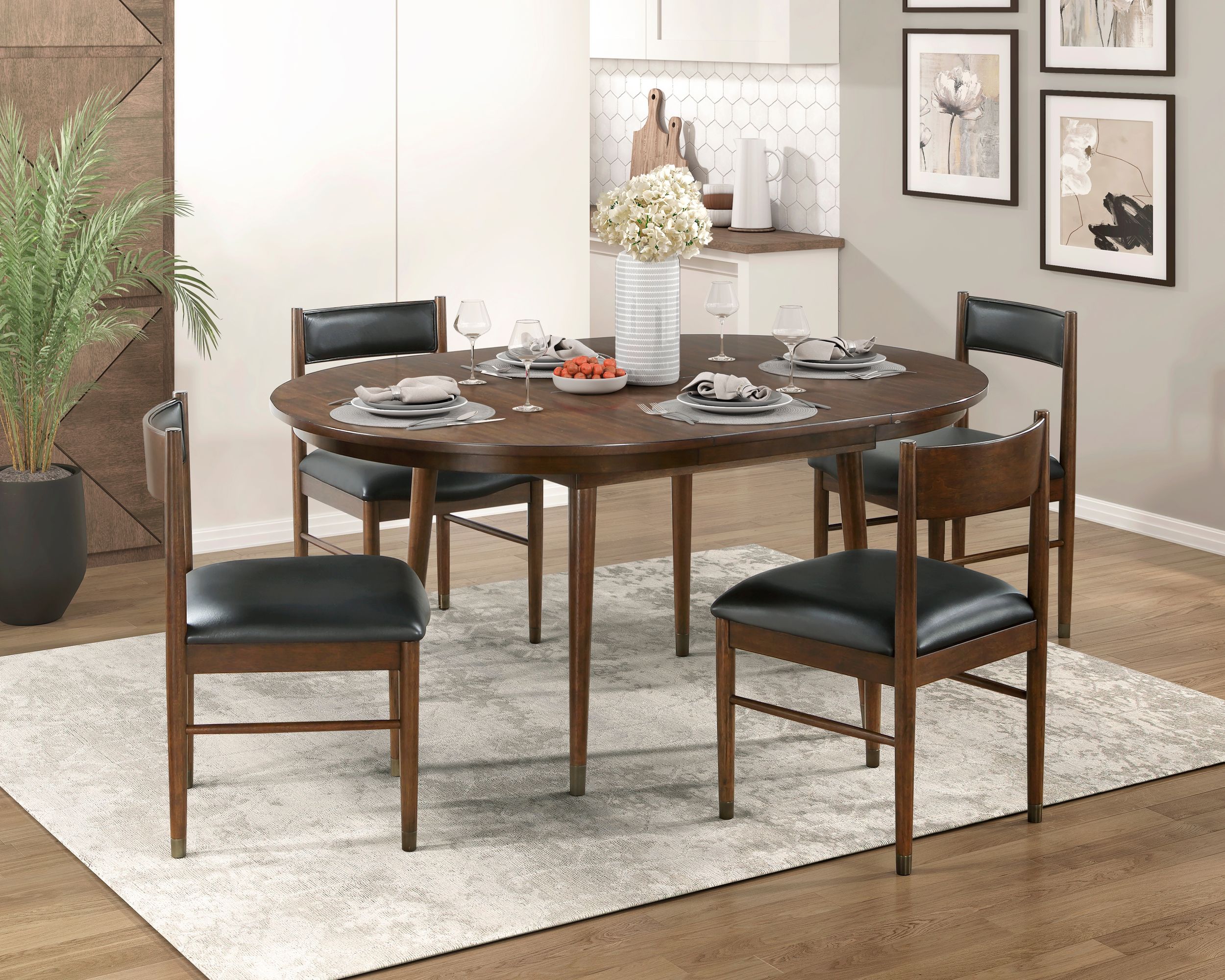 Clive Round Extendable Wood Dining Table