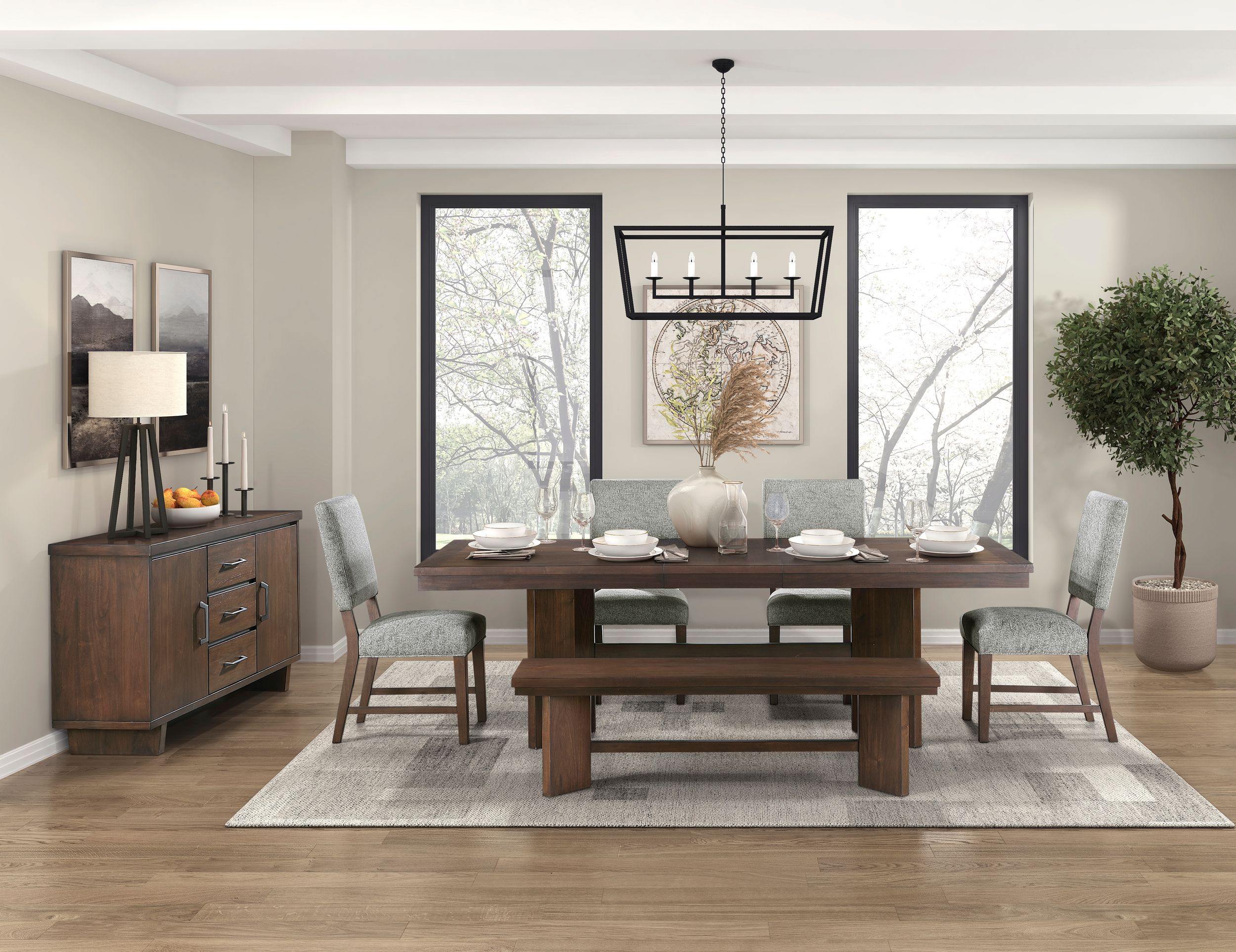 Franco Wood Dining Bench