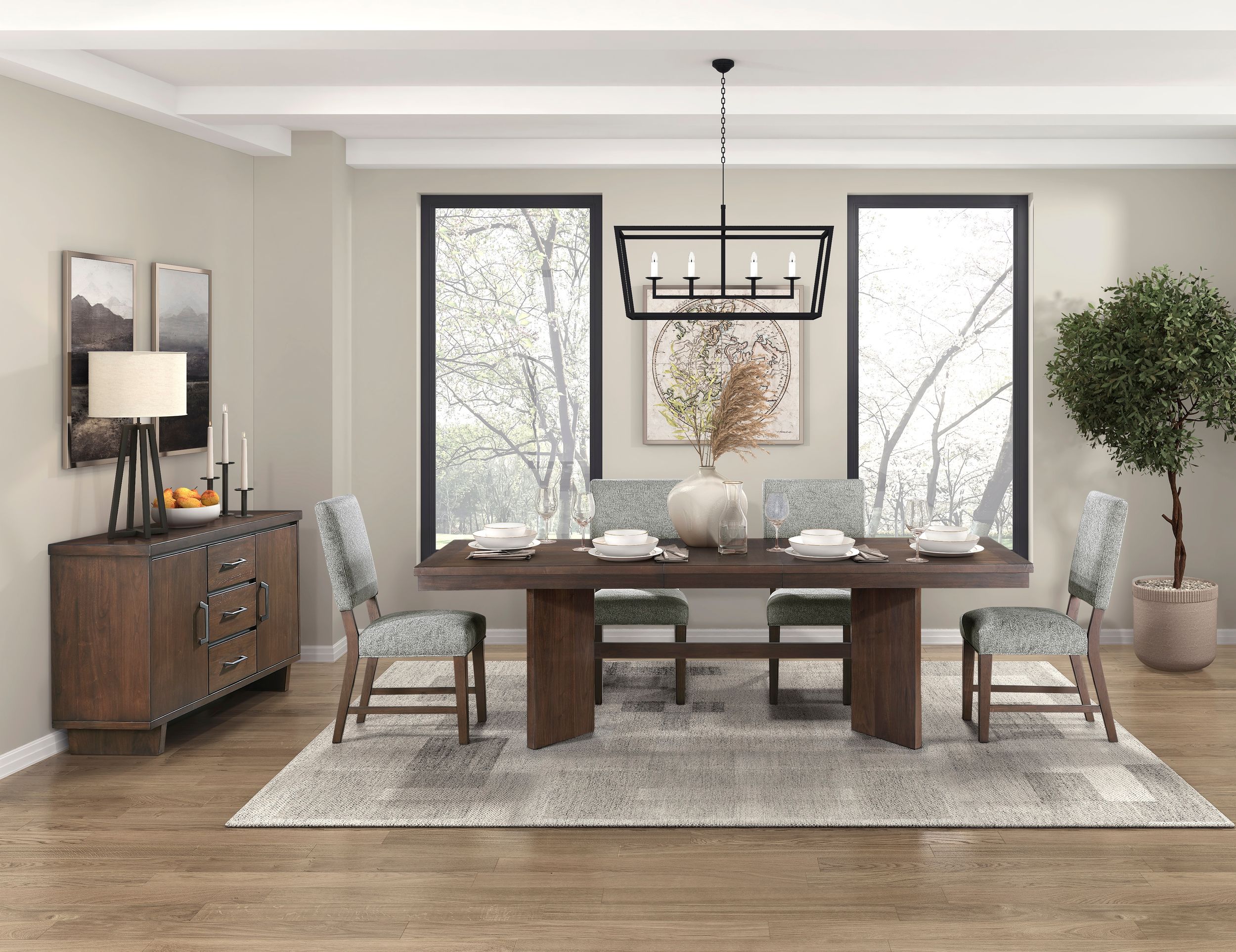 Franco Rectangular Extendable Wood Dining Table