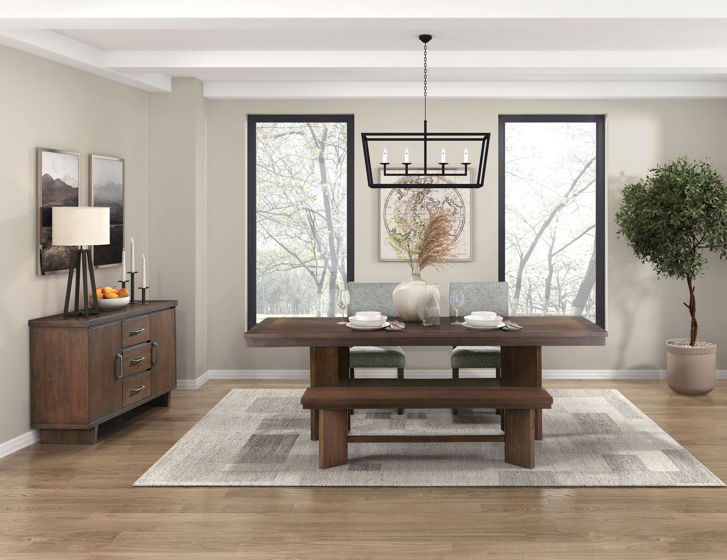 Franco Wood Dining Bench