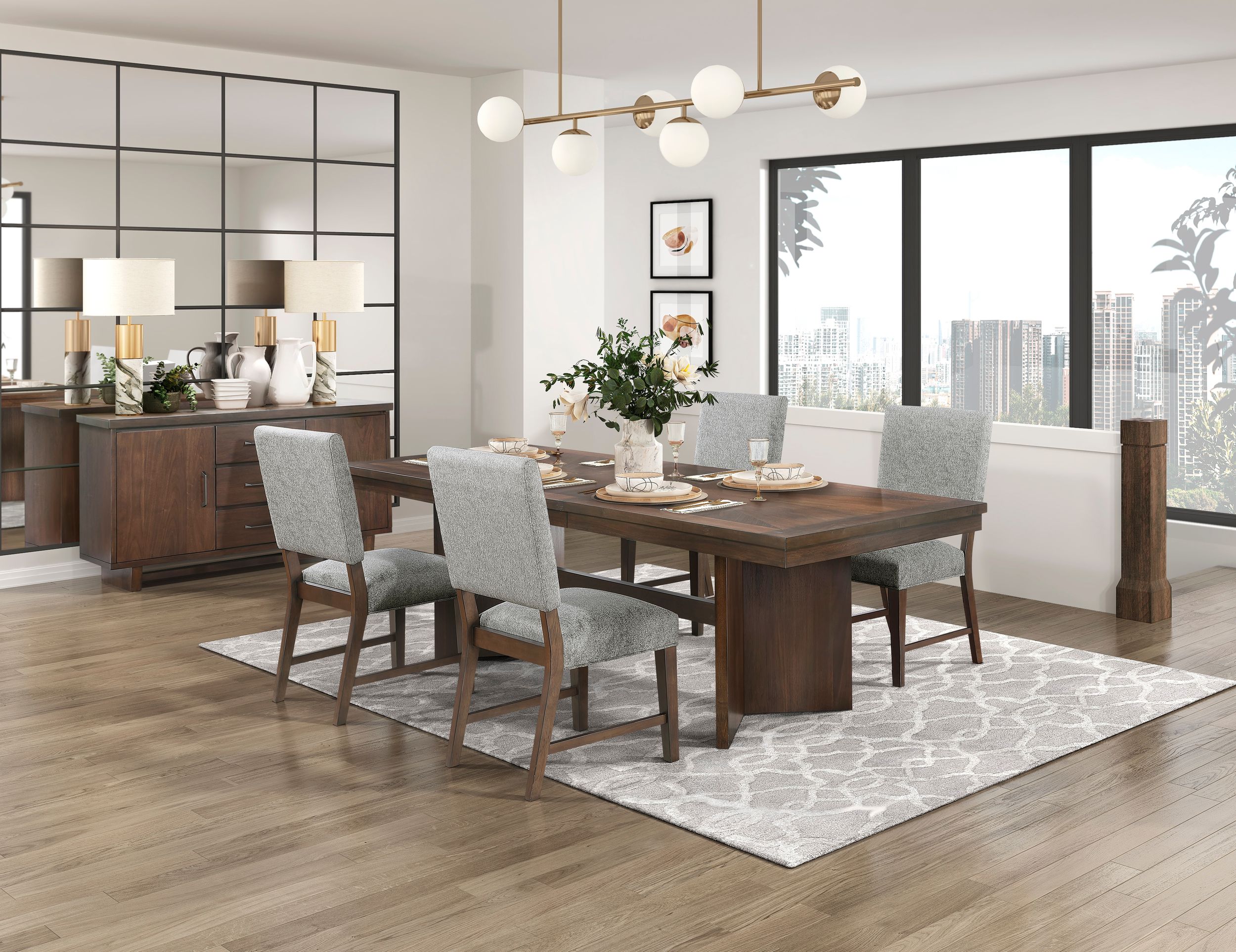 Franco Rectangular Extendable Wood Dining Table