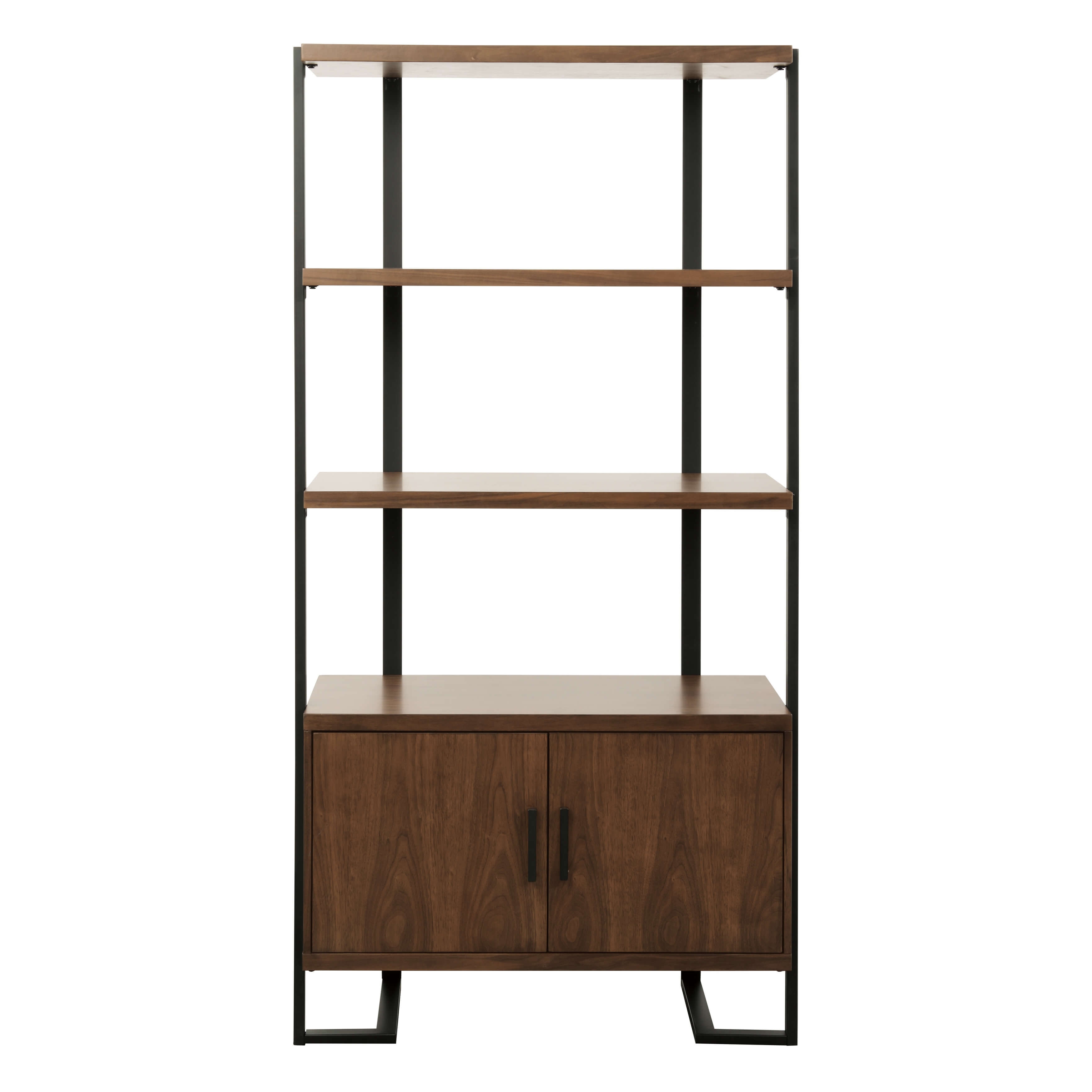 Sedley Transitional Wood Bookcase w/Cabinet
