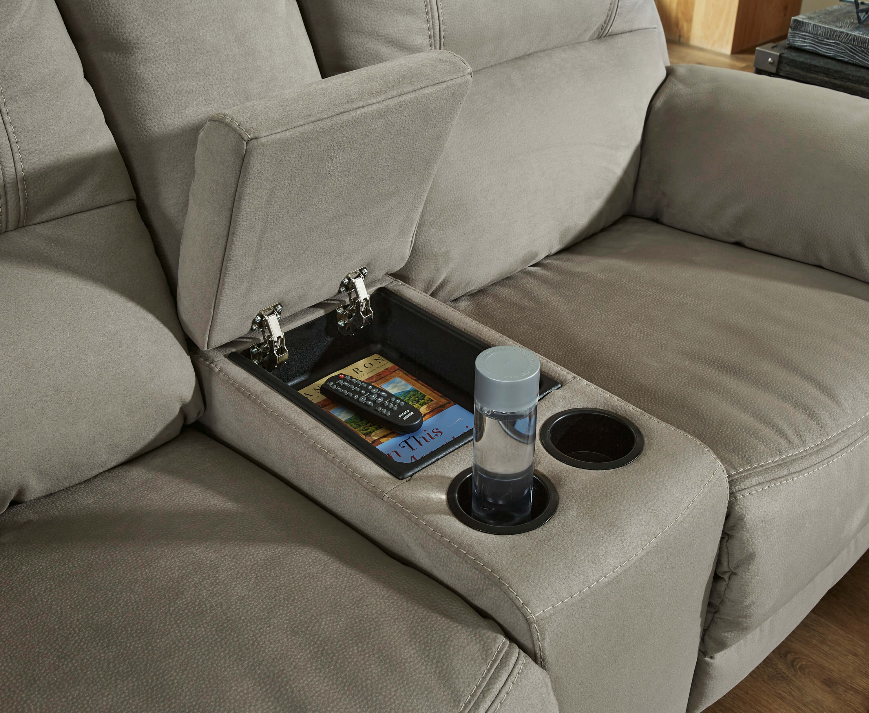 Ashley Next-Gen Gaucho Dual Power Reclining Loveseat Console