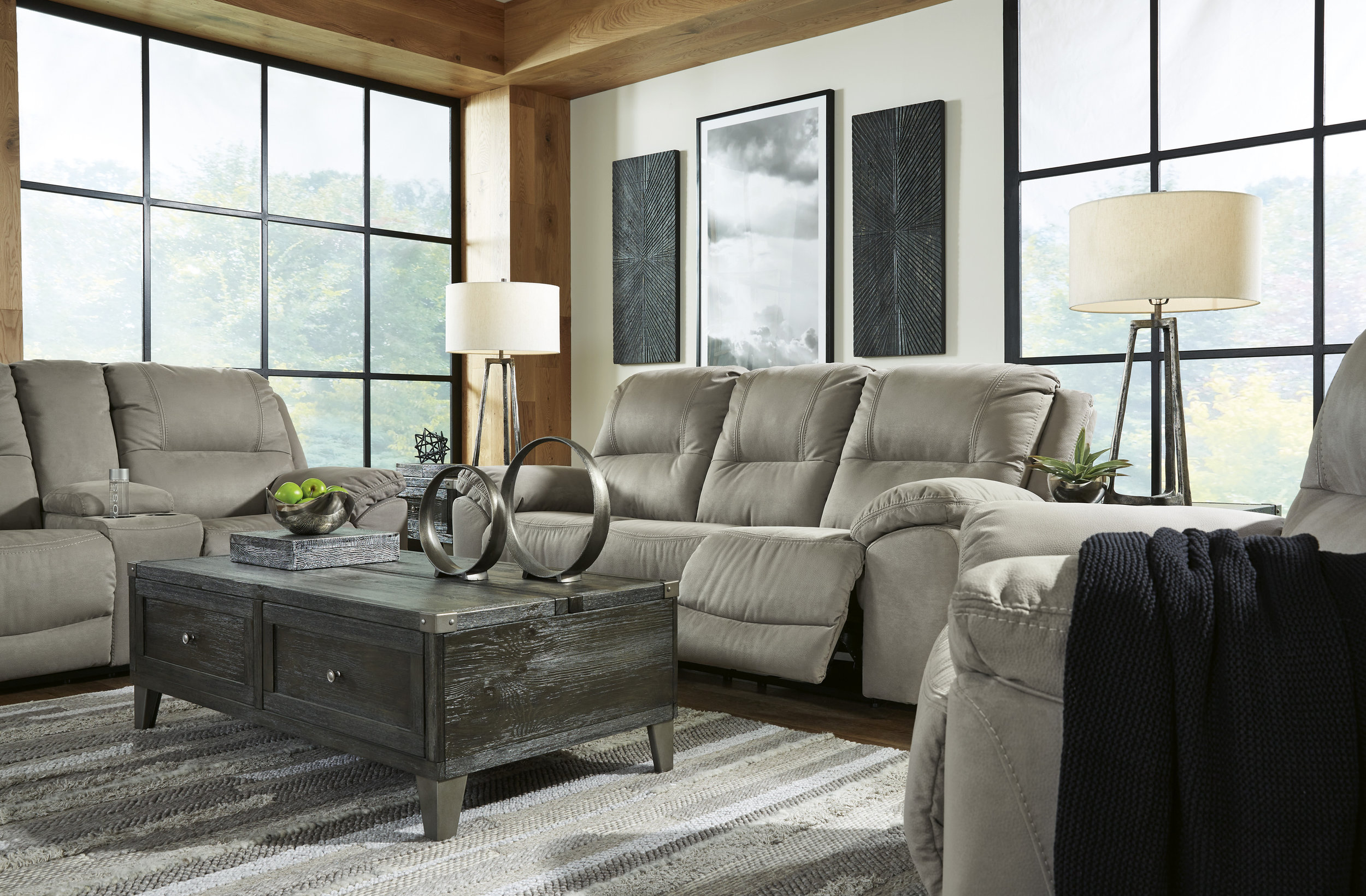 Ashley Next-Gen 3 Piece Reclining Power Loveseat