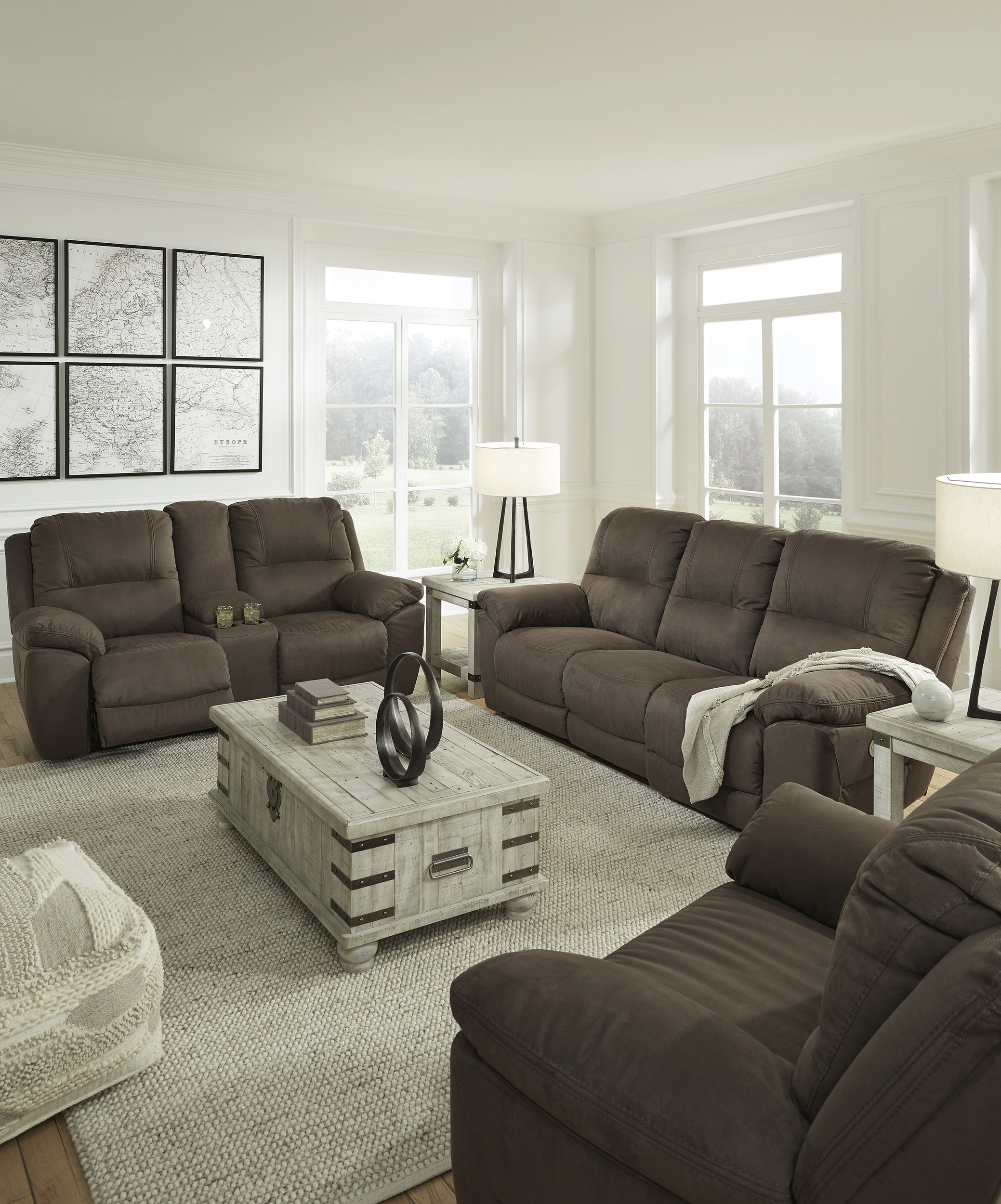 Next-Gen Gaucho Faux Nubuck Leather Reclining Sofa
