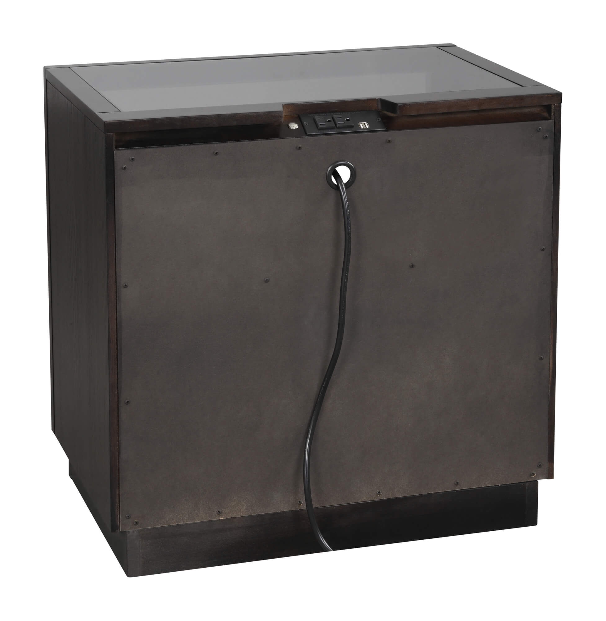 Larchmont Wood/Wood Veneer Nightstand w/ LED Lighting