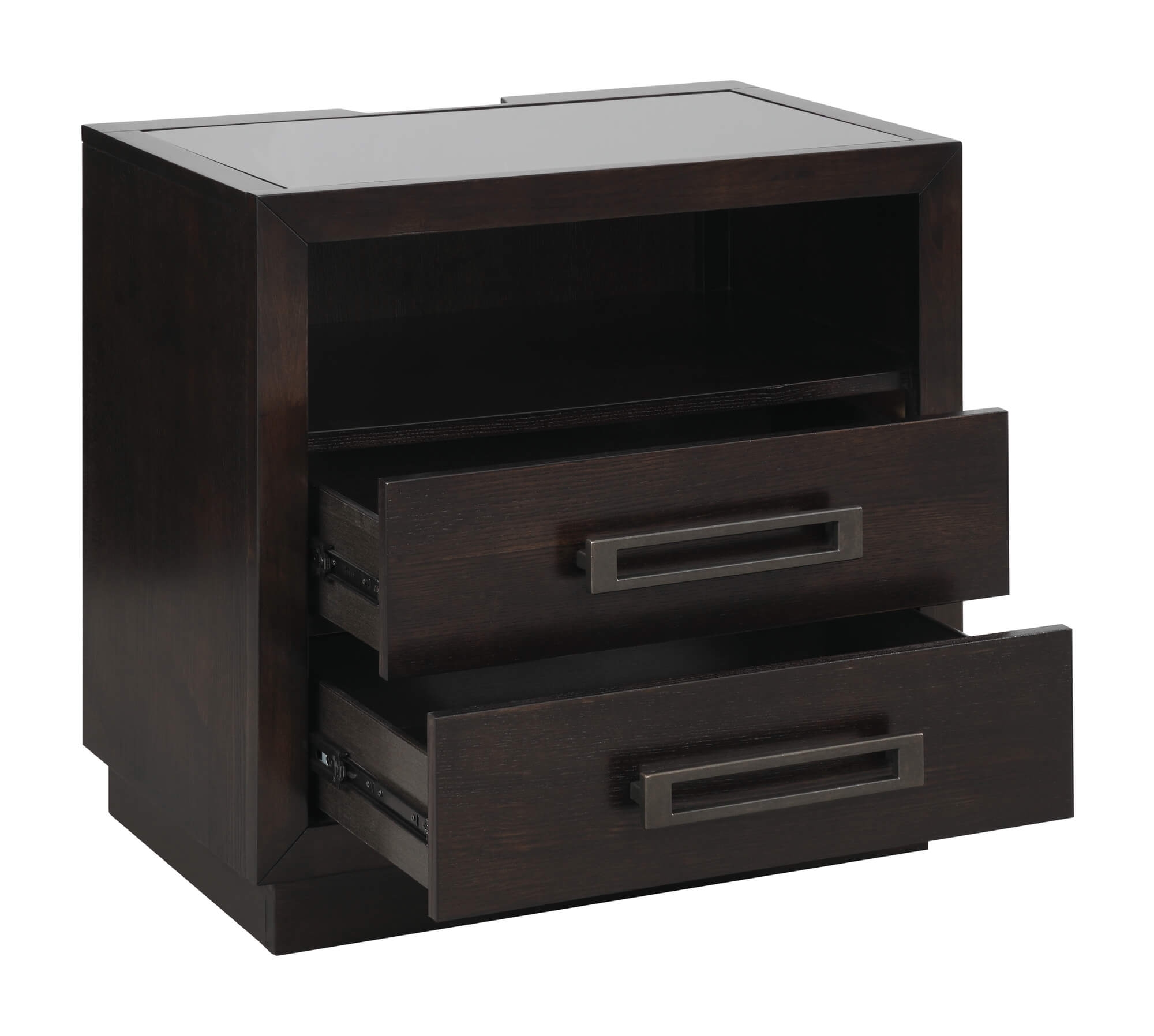Larchmont Wood/Wood Veneer Nightstand w/ LED Lighting
