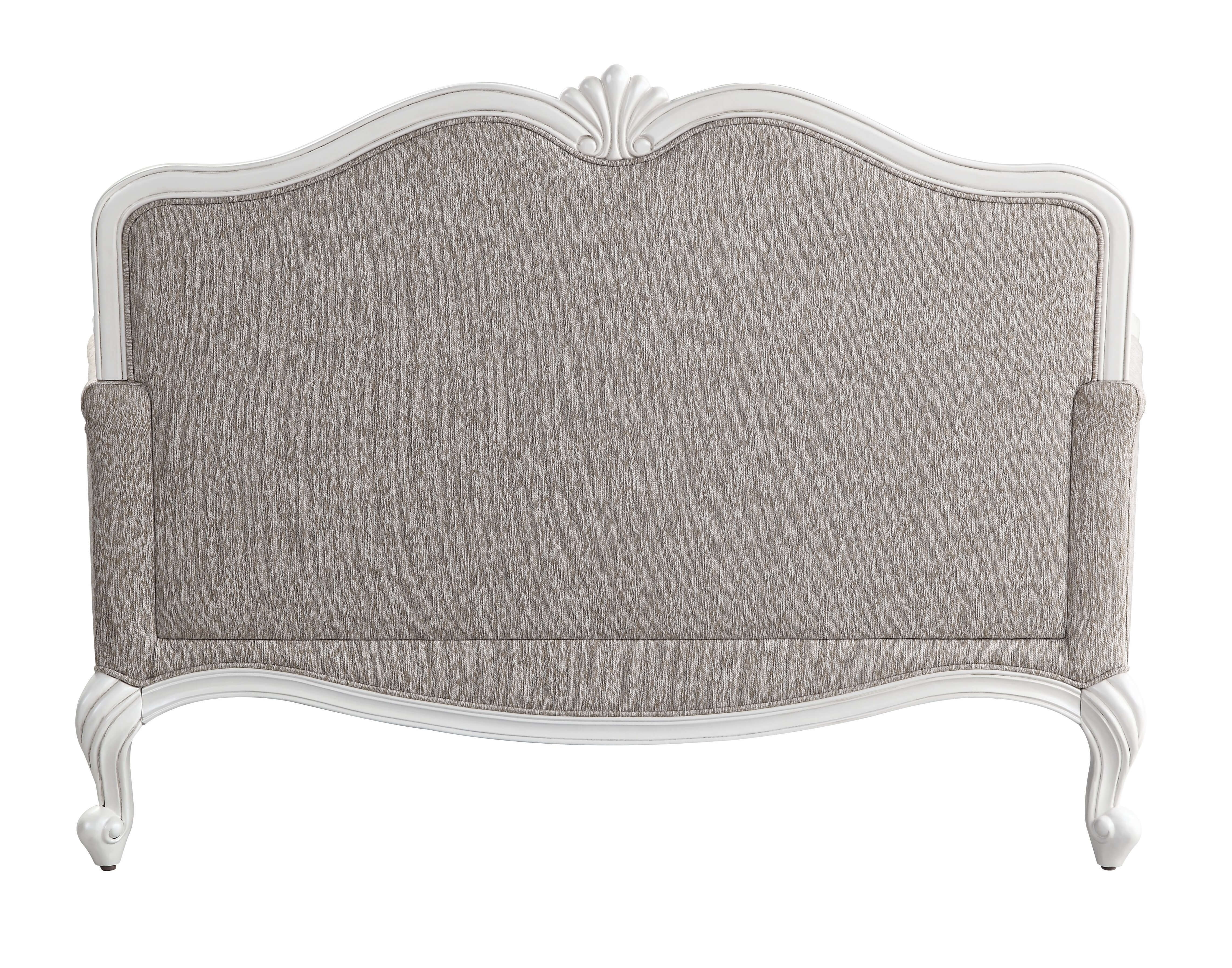 Ciddrenar Linen Fabric/Wood Loveseat w/Pillows