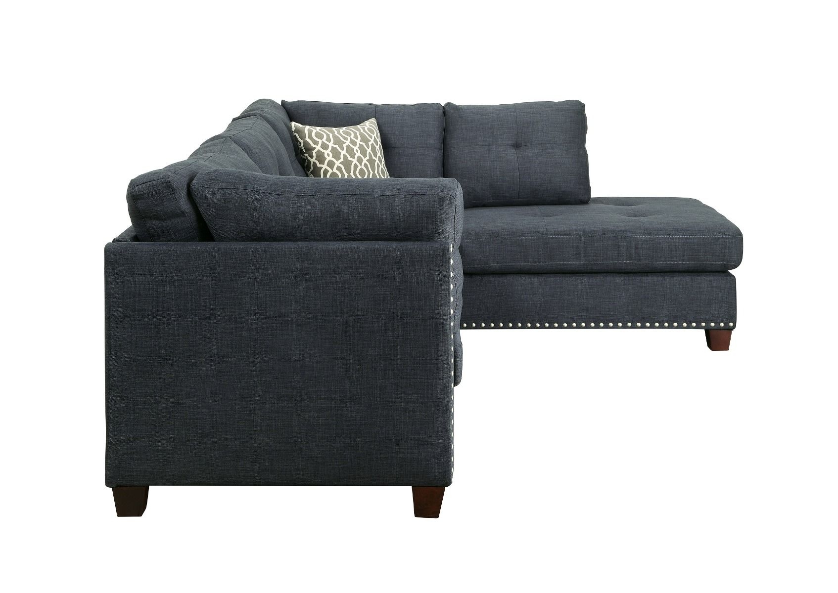 Laurissa Fabric Sectional Sofa w/Right Chaise & Ottoman