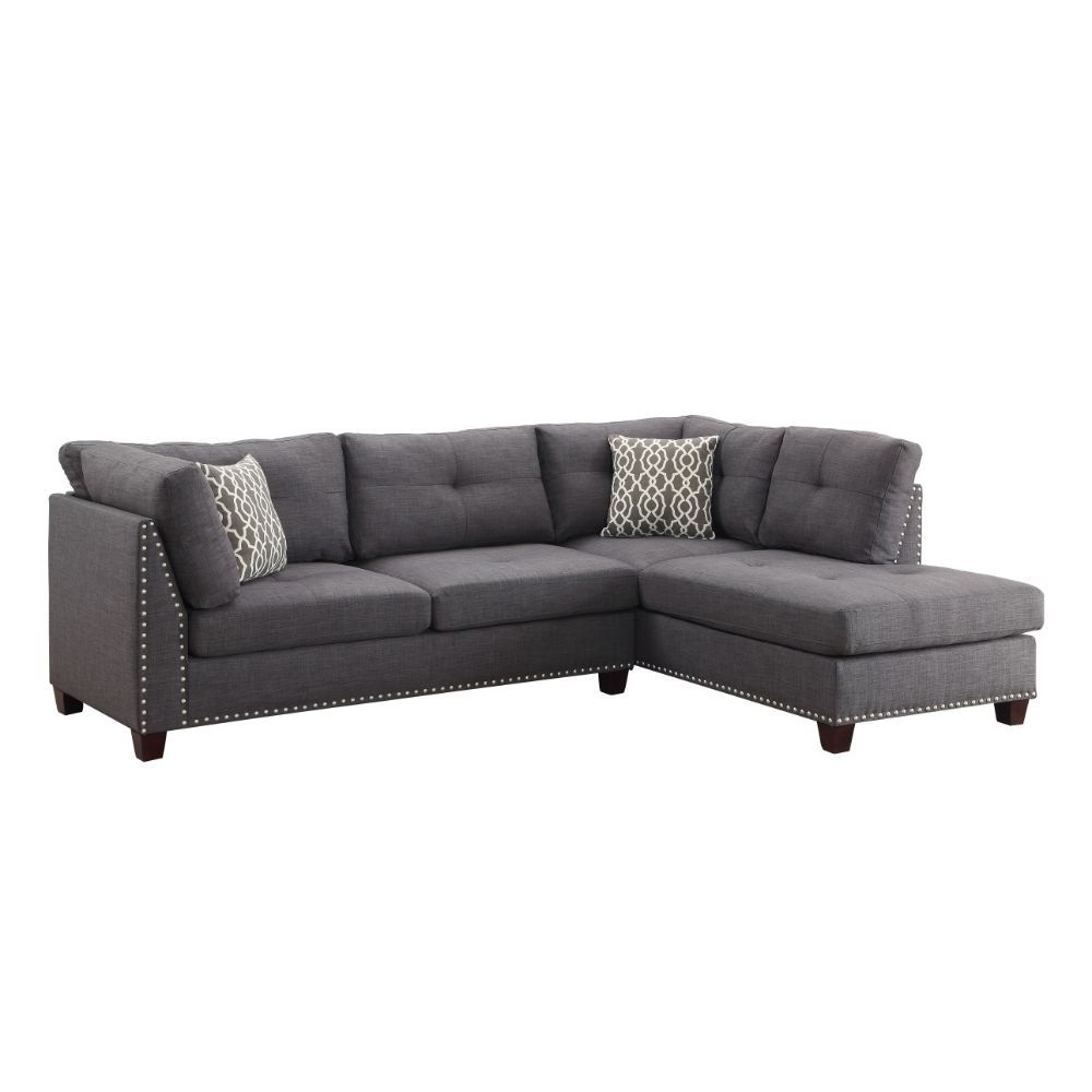 Laurissa Fabric Sectional Sofa w/Right Chaise & Ottoman