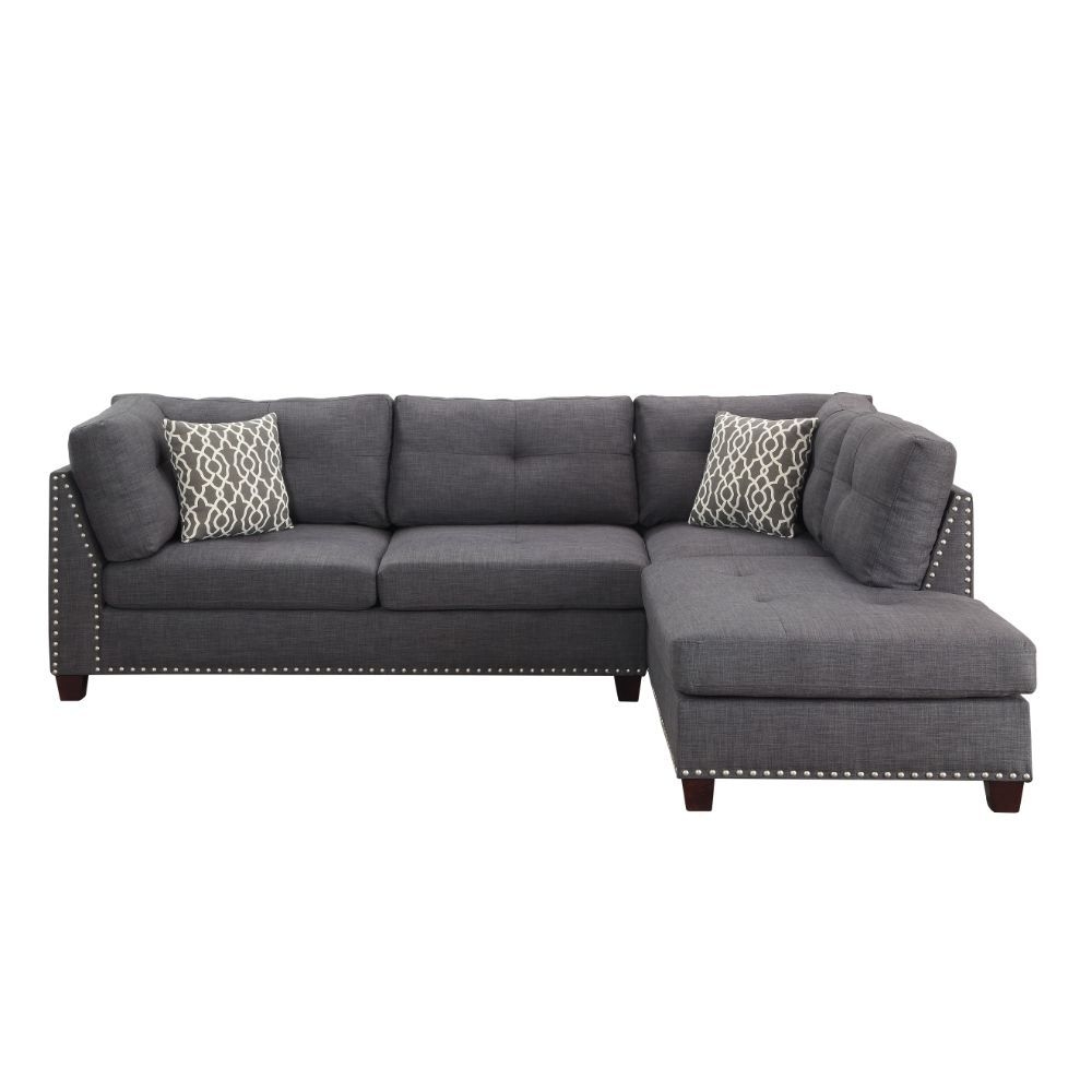 Laurissa Fabric Sectional Sofa w/Right Chaise & Ottoman