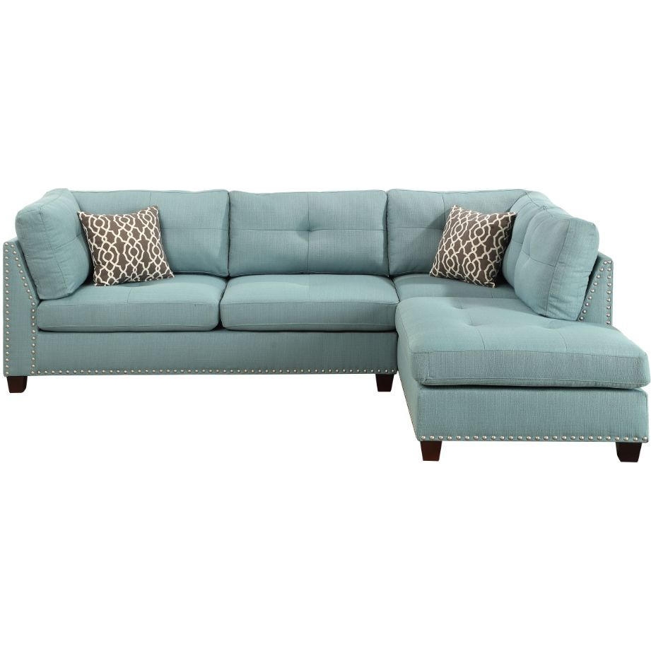 Laurissa Fabric Sectional Sofa w/Right Chaise & Ottoman