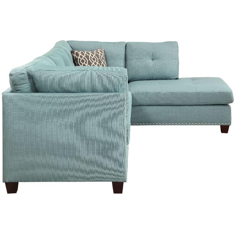 Laurissa Fabric Sectional Sofa w/Right Chaise & Ottoman
