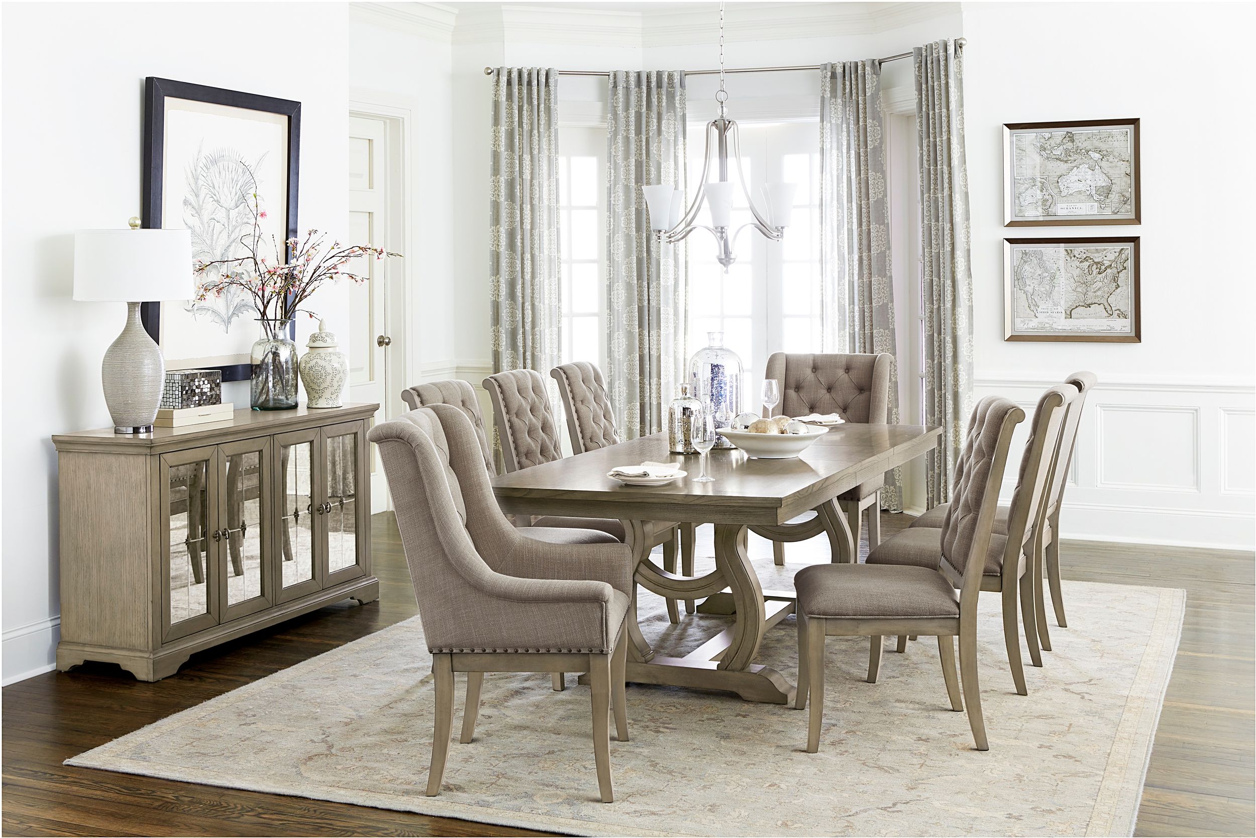 Vermillion Rectangular Extendable Wood Dining Table