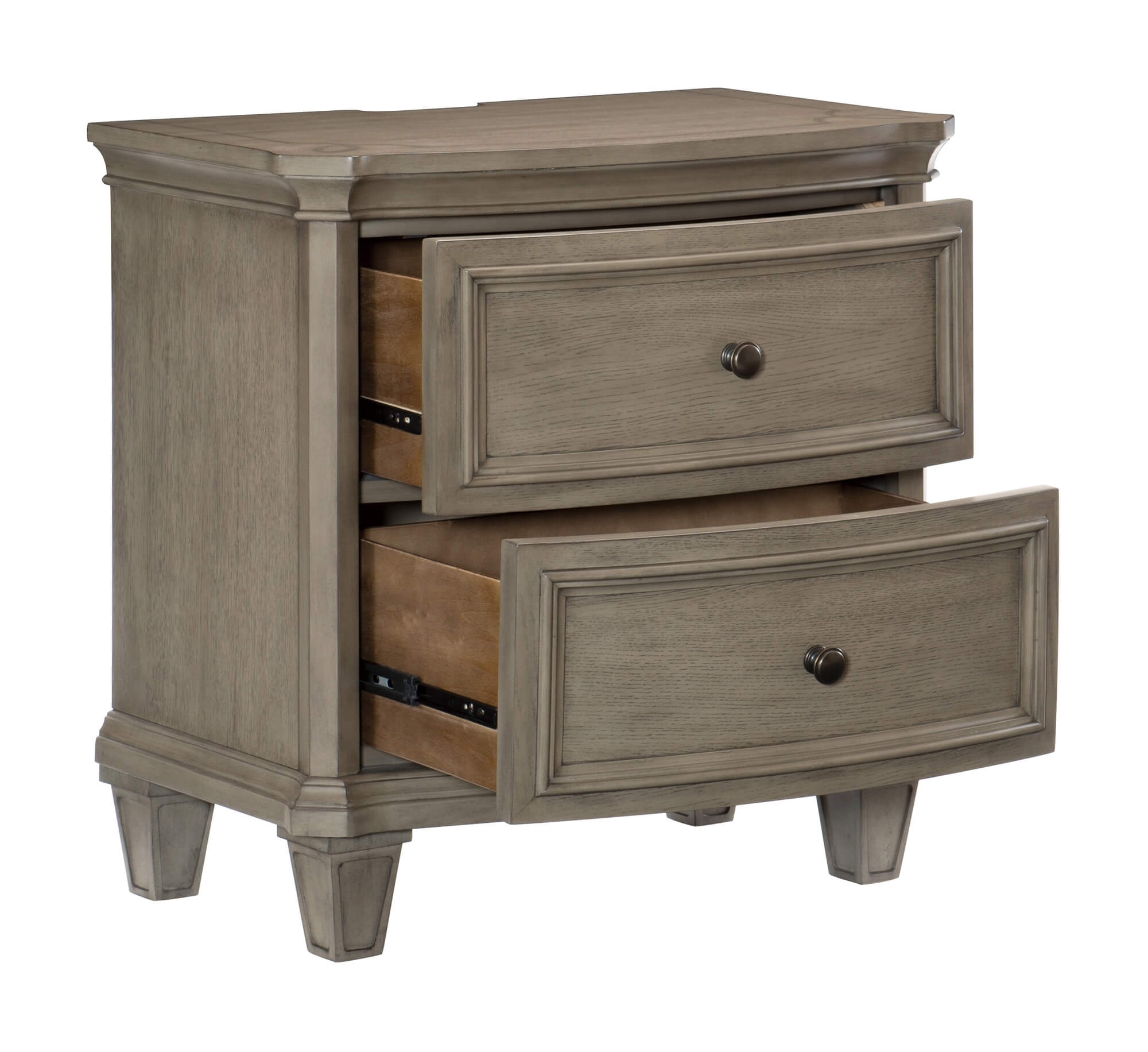 Vermillion Wood/Wood Veneer Nightstand