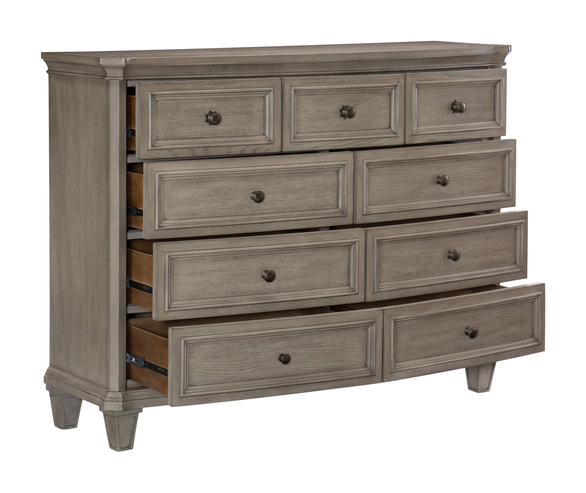 Vermillion Wood/Wood Veneer Dresser