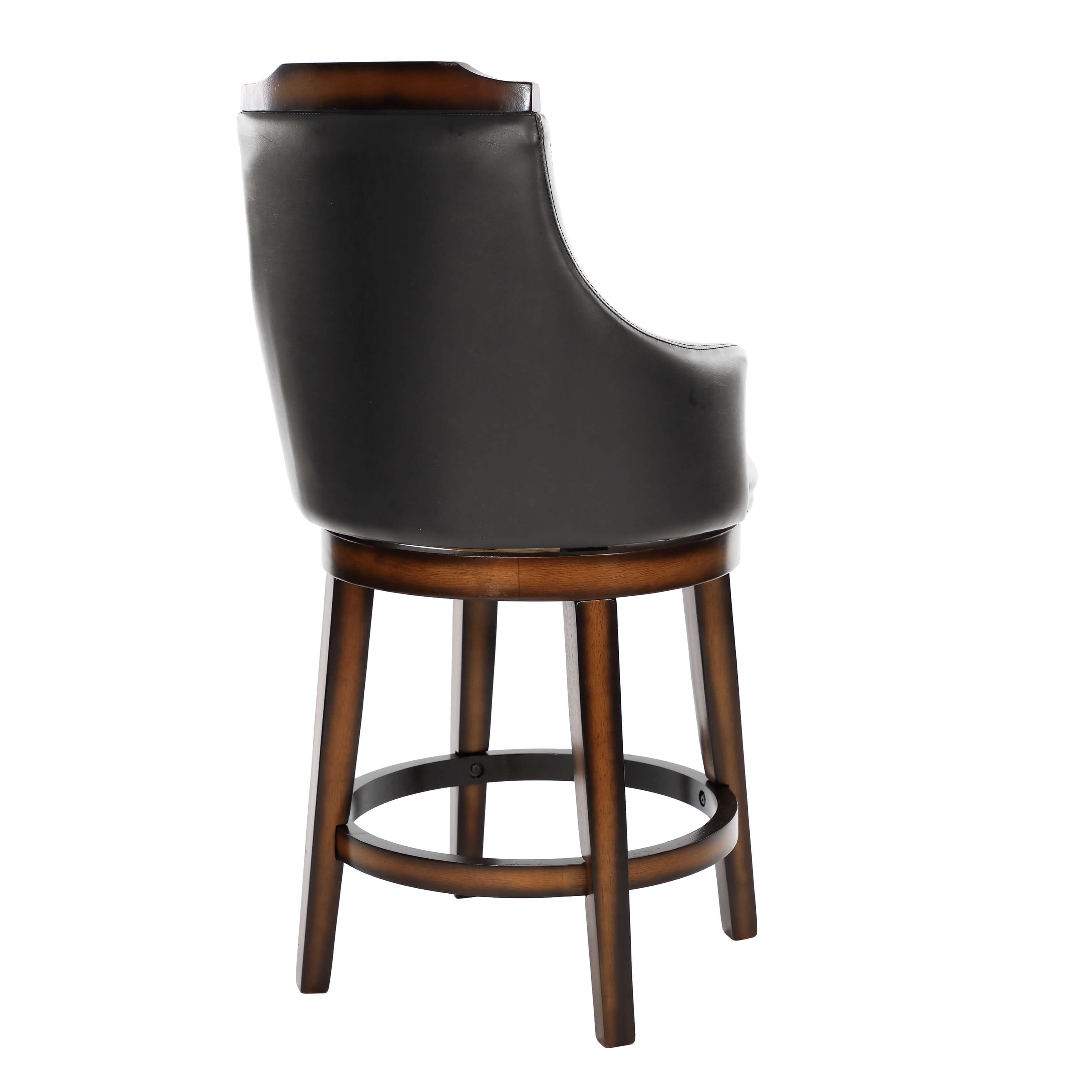 Bayshore Transitional Vinyl/Wood Counter Dining Chair