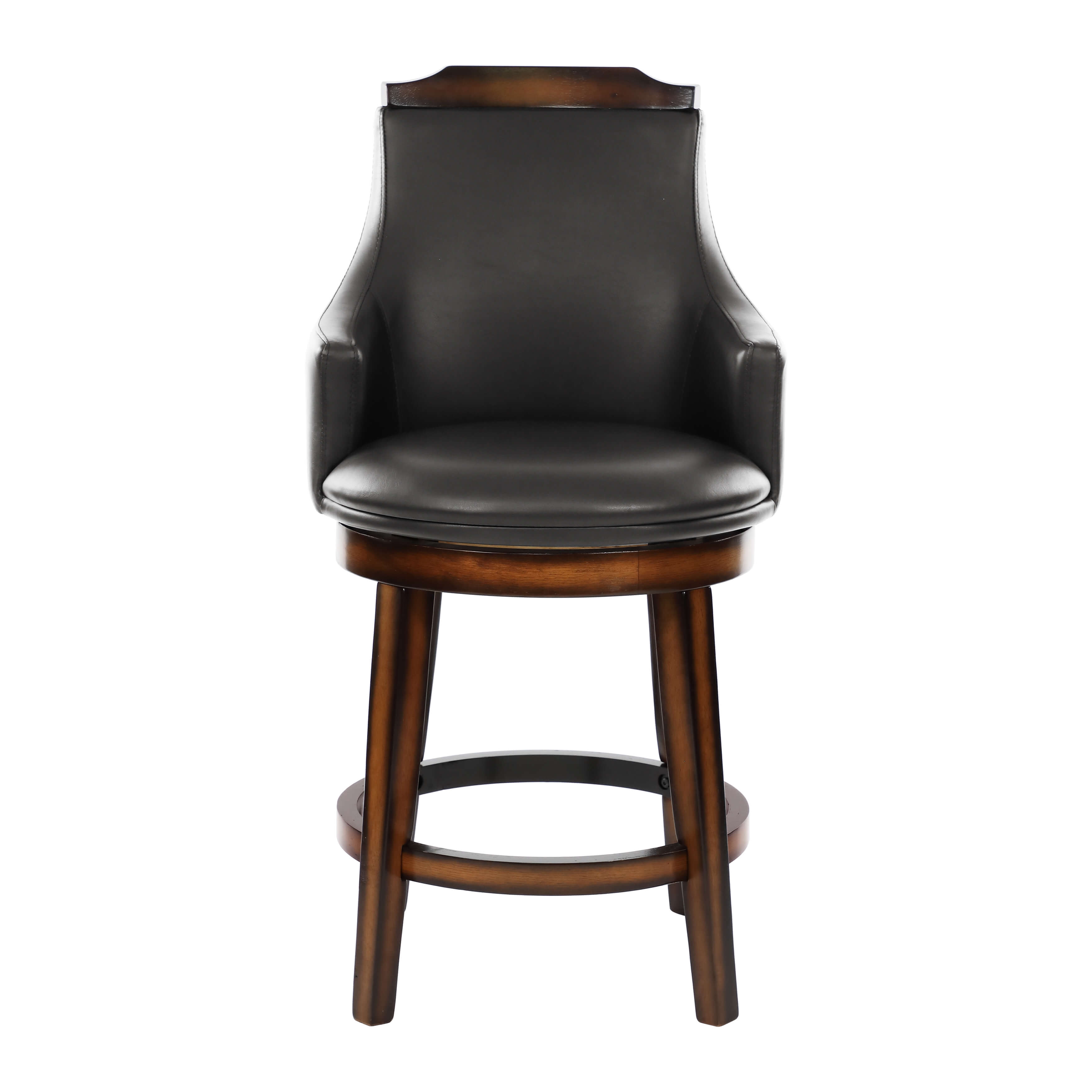 Bayshore Transitional Vinyl/Wood Counter Dining Chair