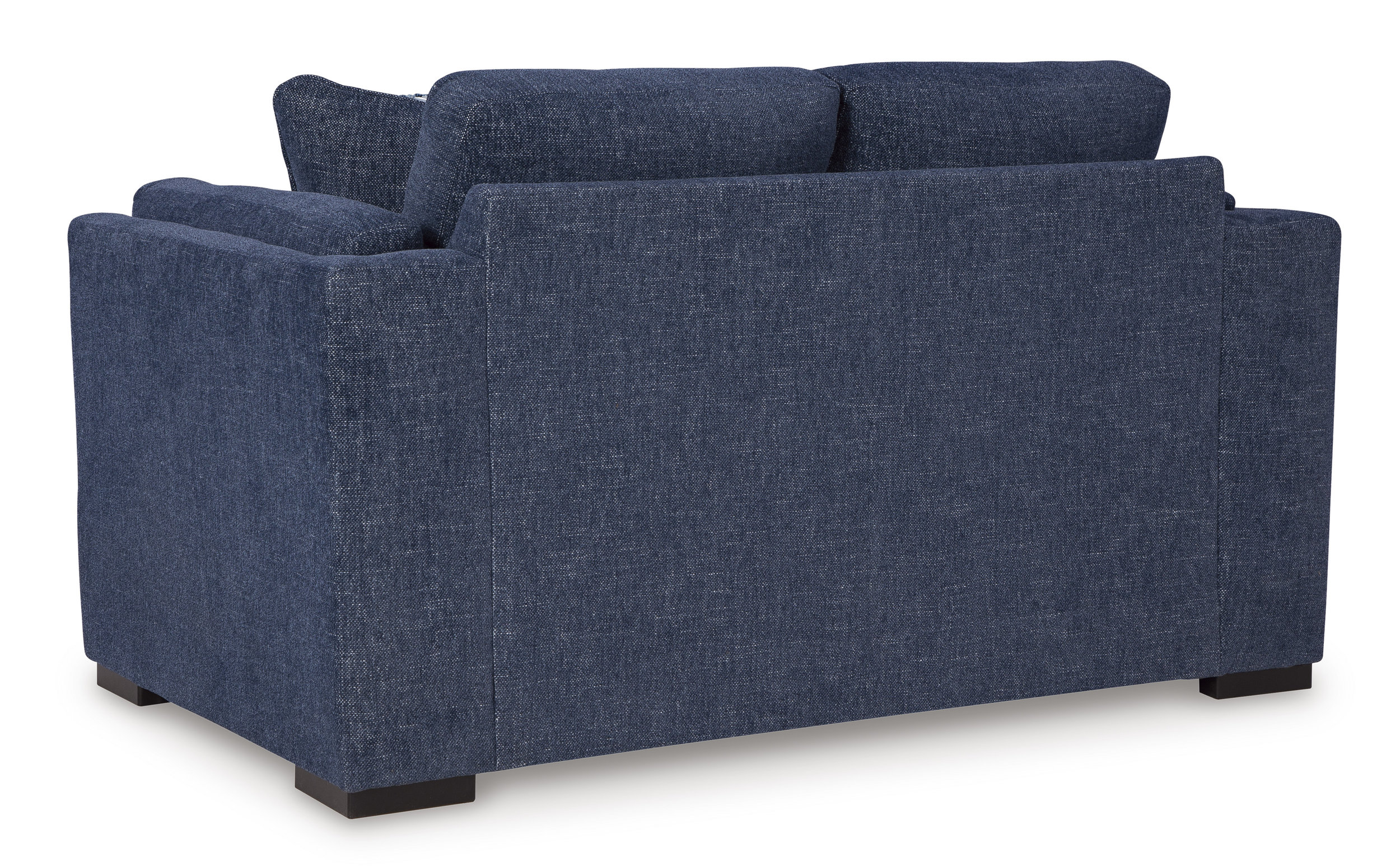 Evansley Casual Navy Loveseat | Machine-Washable Performance Fabric