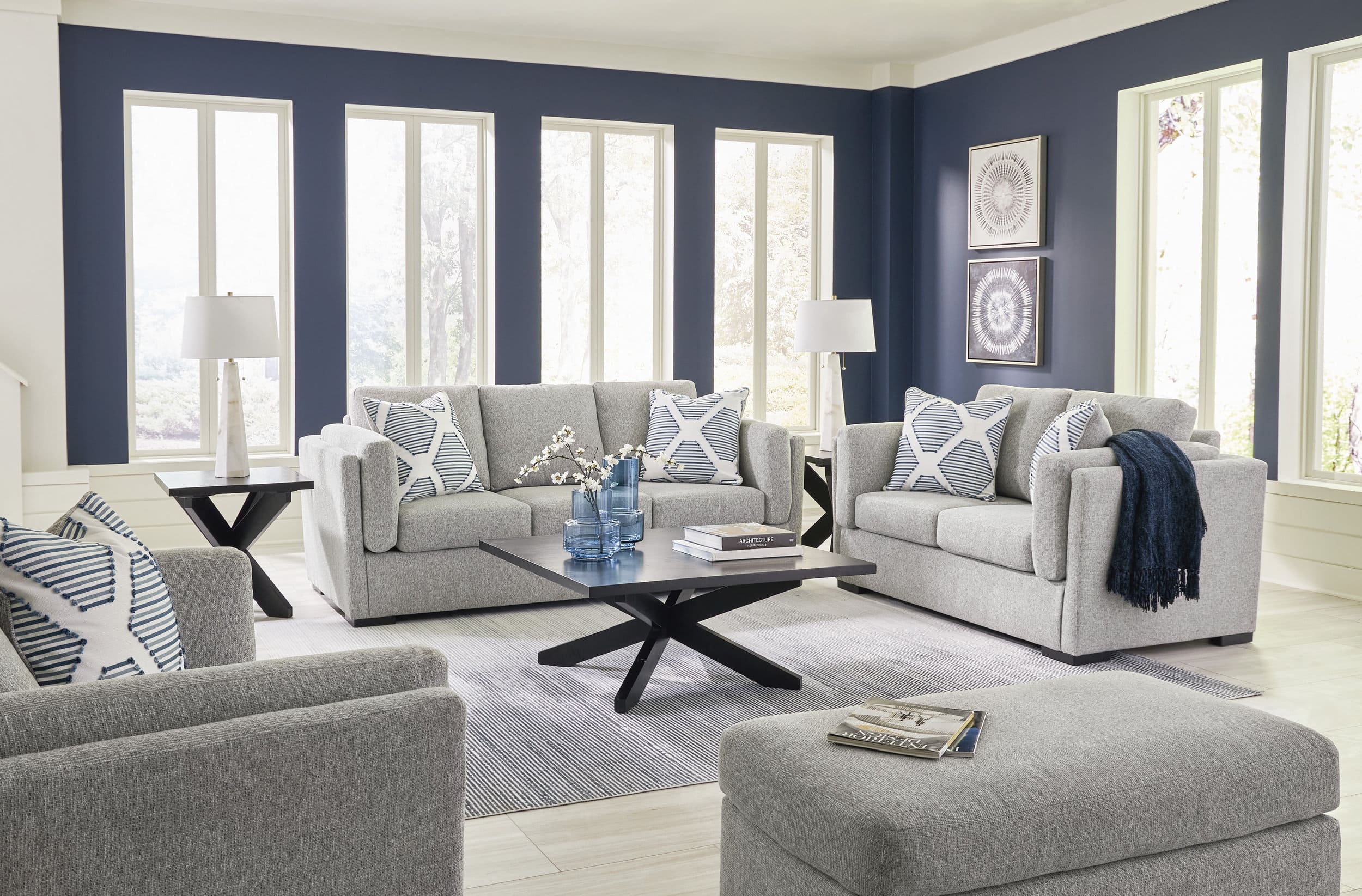Evansley Sofa and Loveseat