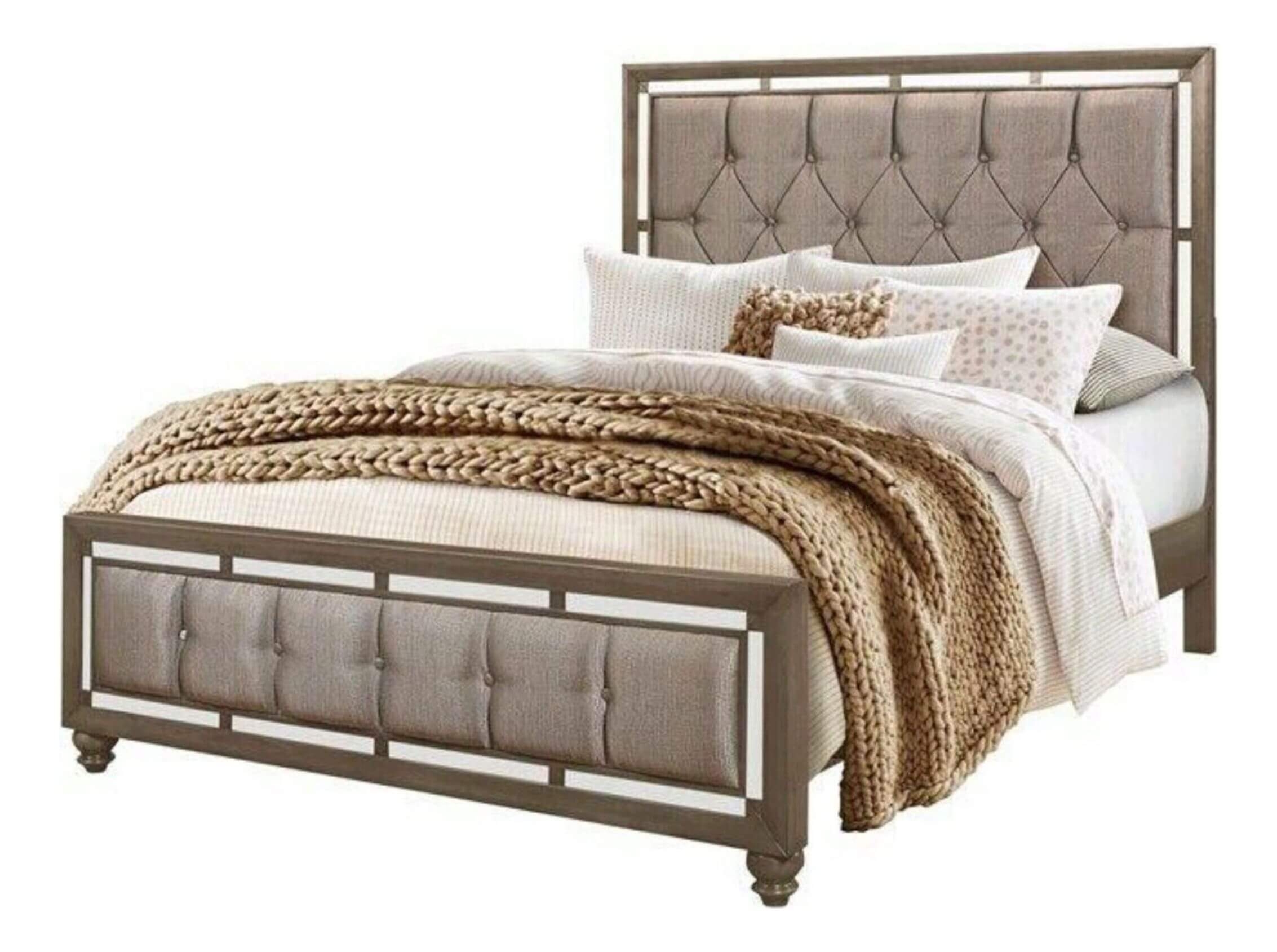 Ivy Tufted Fabric Bedroom Set