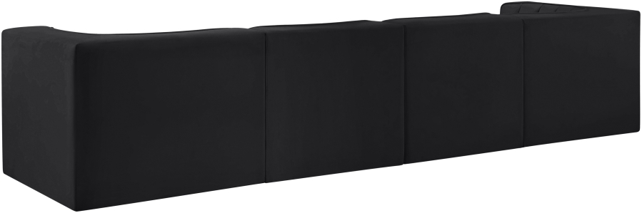 Rummi 126-inch Velvet Performance Fabric Upholstered 4-Piece Modular Sofa