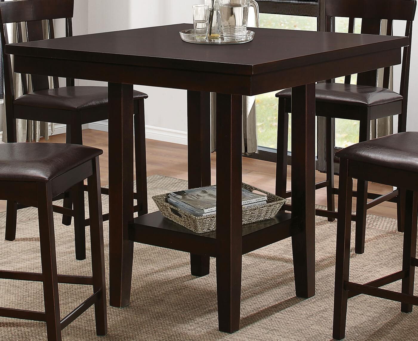Diego Transitional Square Wood Counter Height Table by Homelegance