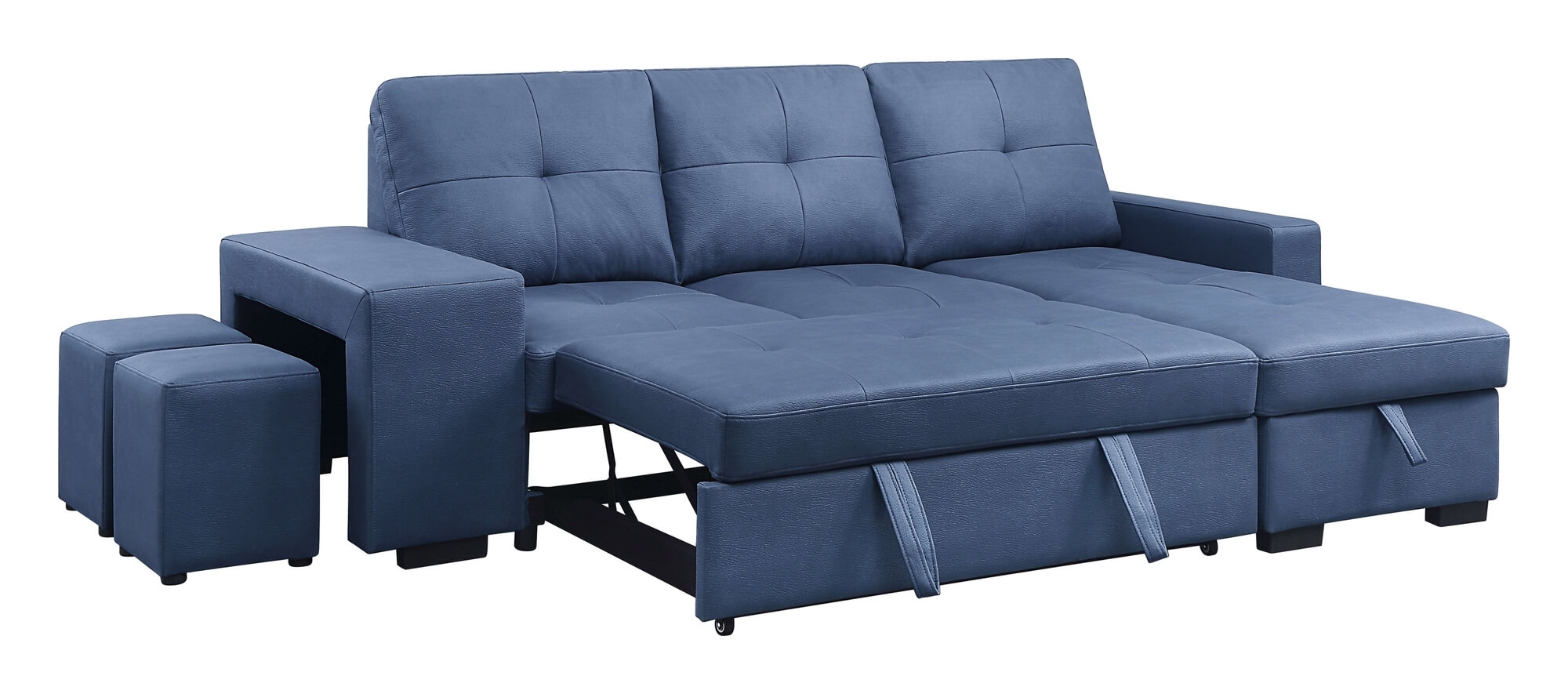 Strophios Fabric L-Shaped Reversible Sleeper Sectional Sofa