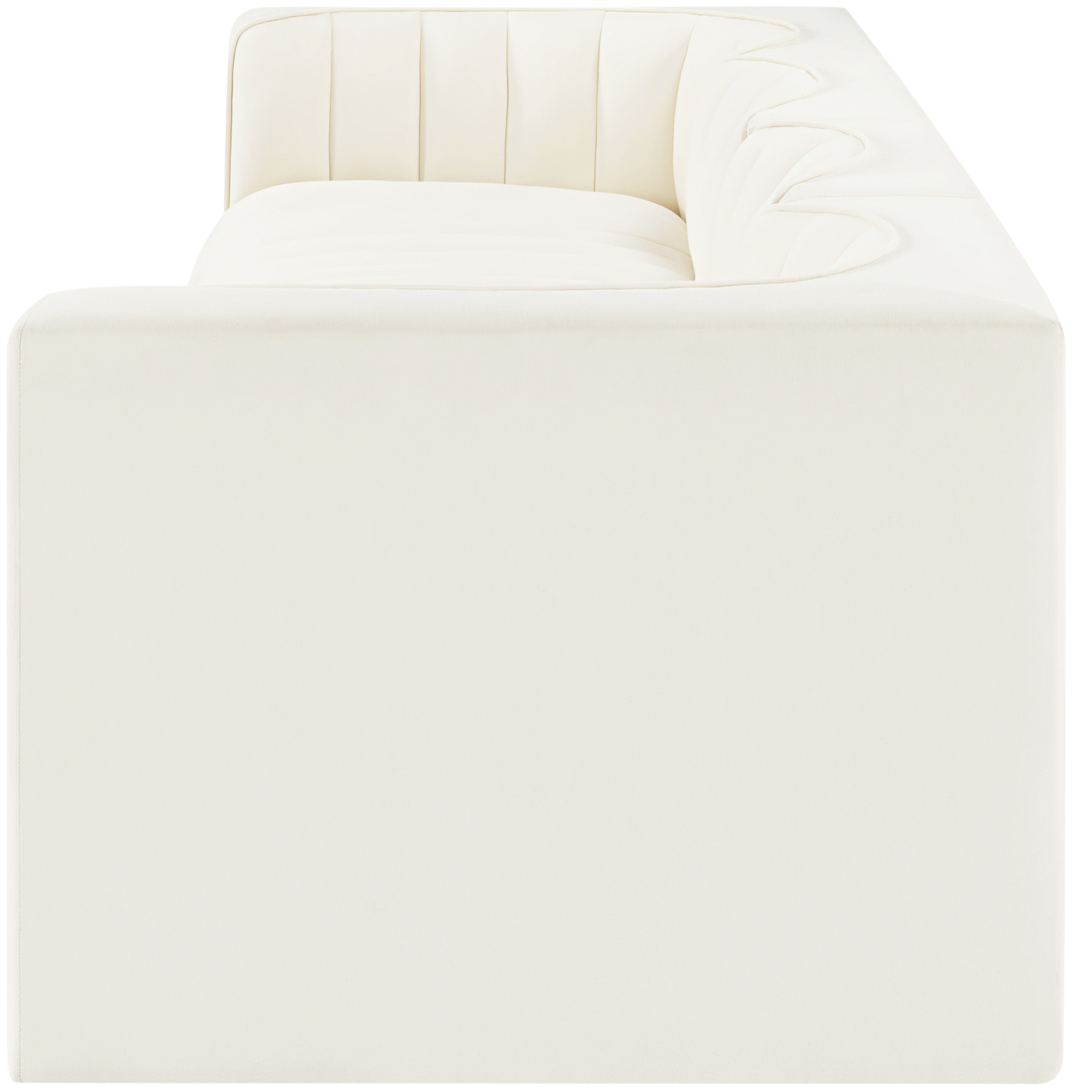 Rummi 126-inch Velvet Performance Fabric Upholstered 4-Piece Modular Sofa