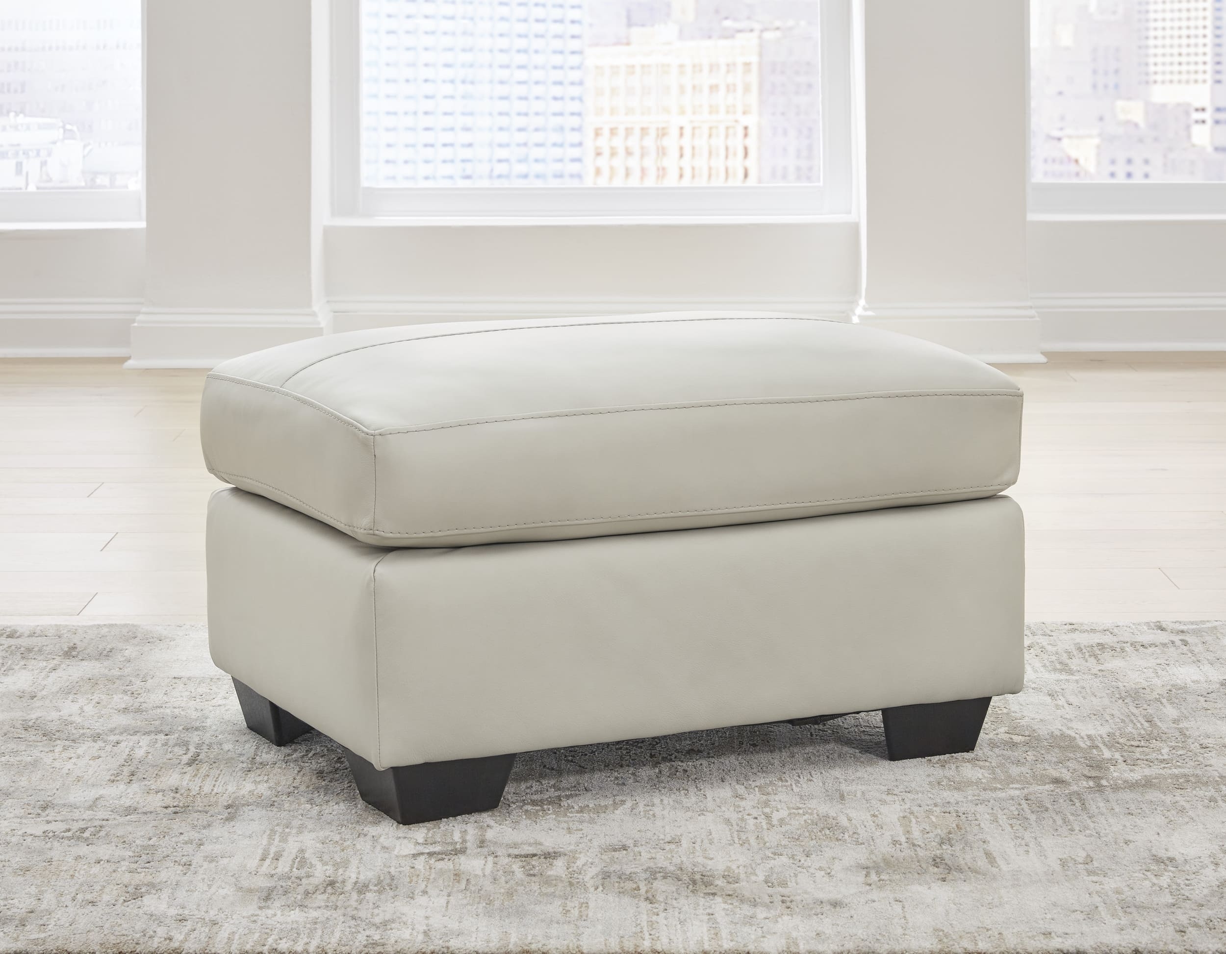 Belziani Leather Ottoman