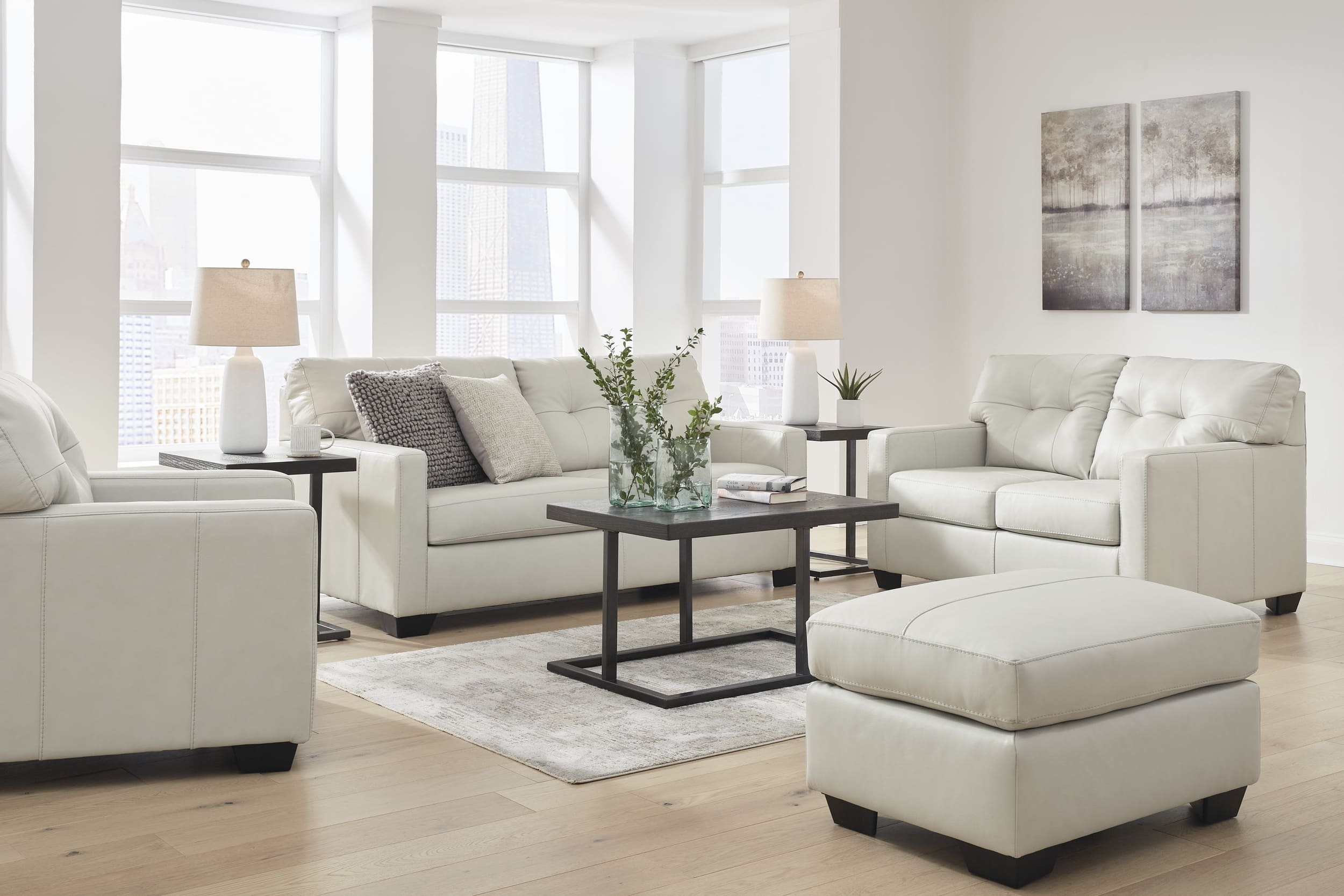 Belziani Leather Oversized Chair