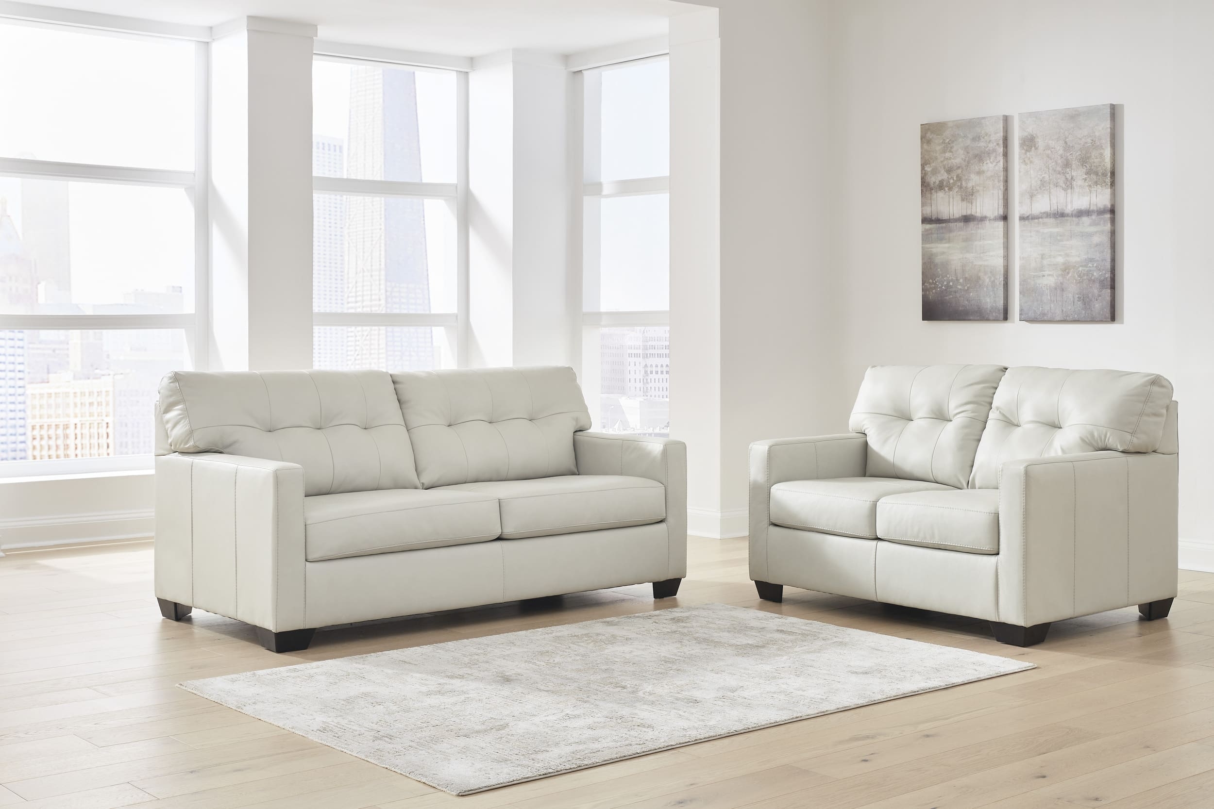 Belziani Leather Living Room Set