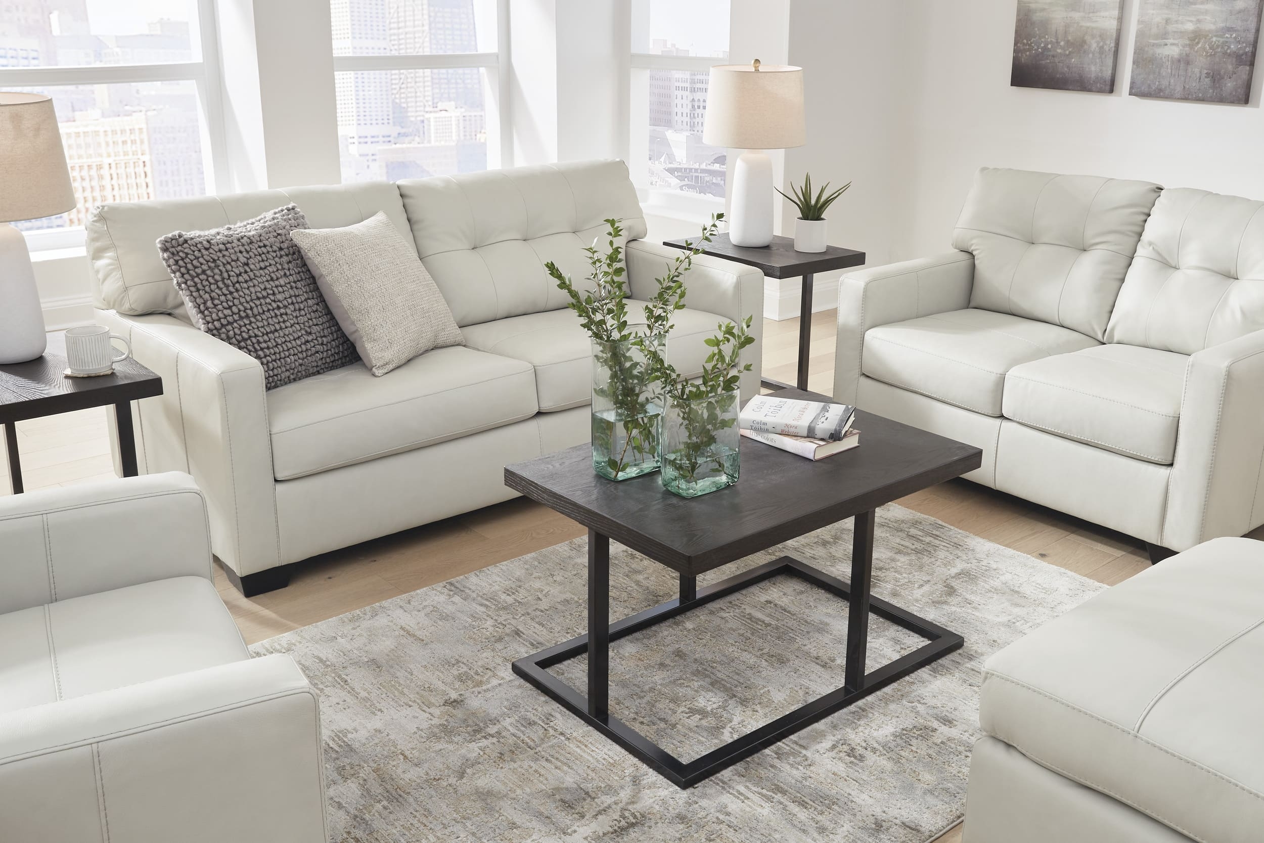 Belziani Leather Full Sofa Sleeper