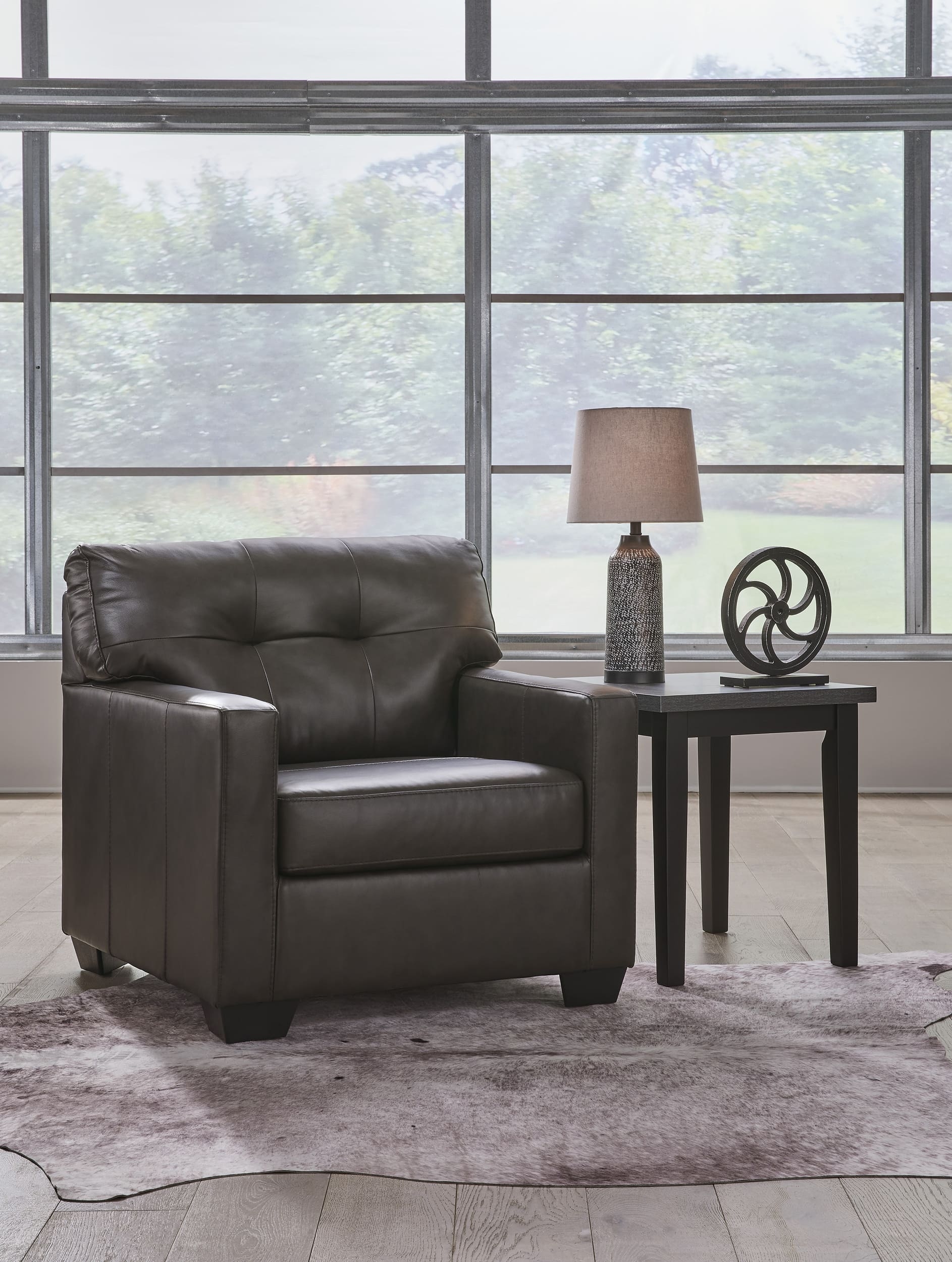 Belziani Leather Oversized Chair