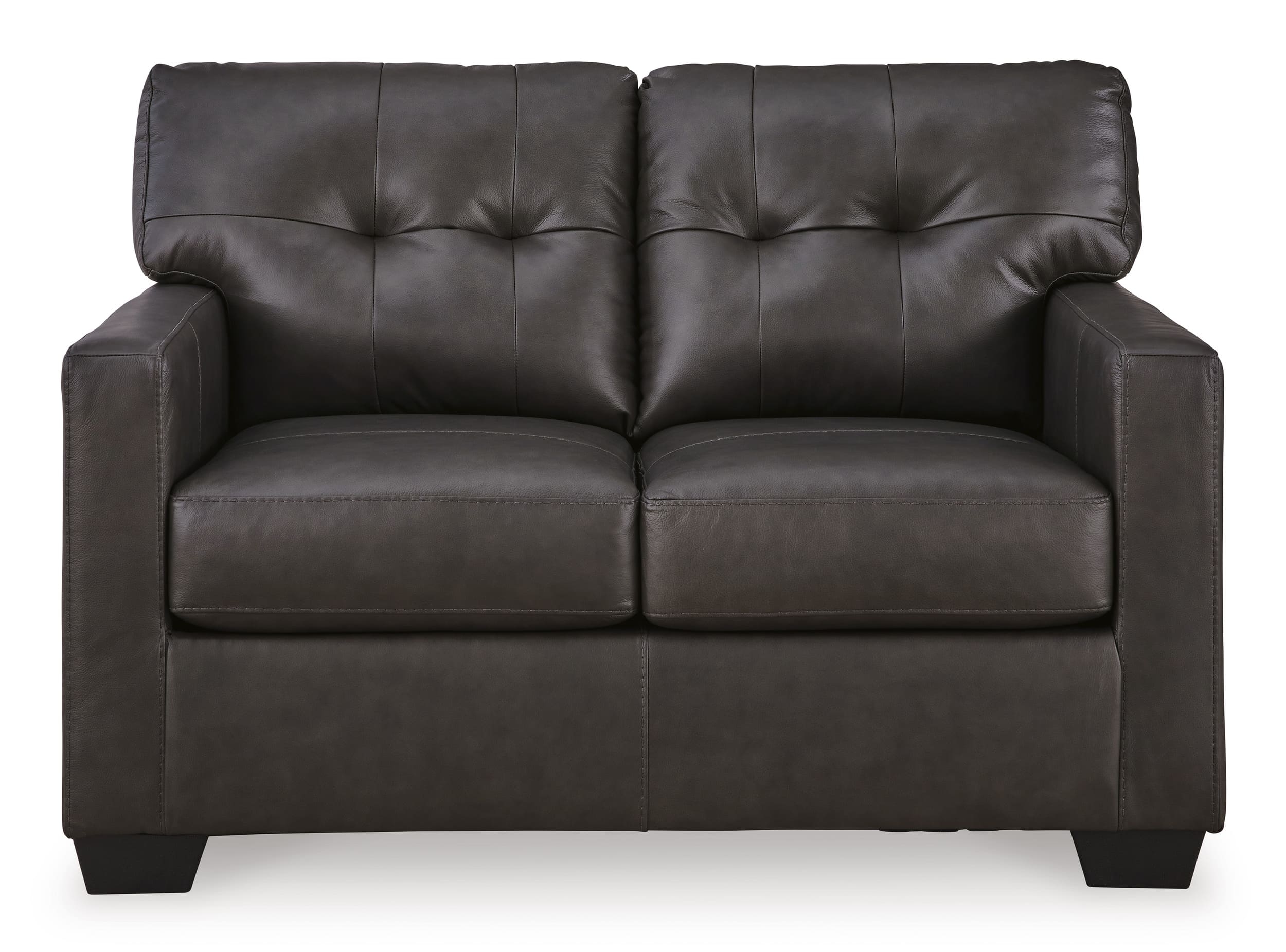 Belziani Leather Loveseat