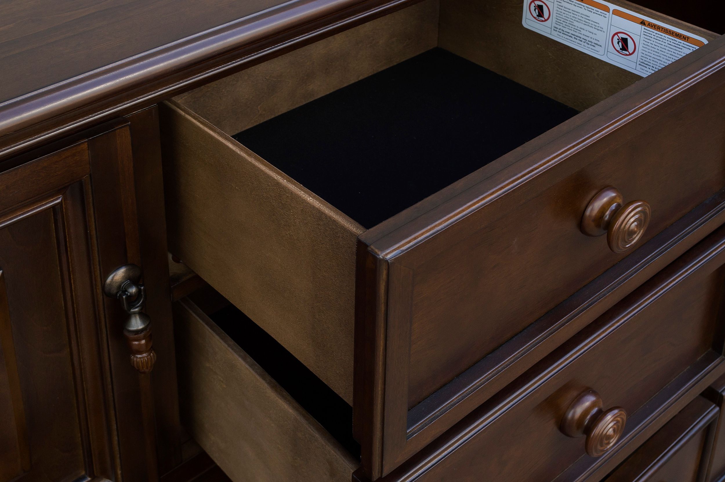 Lordsburg Wood Server with 5 Doors & 2 Drawers 
