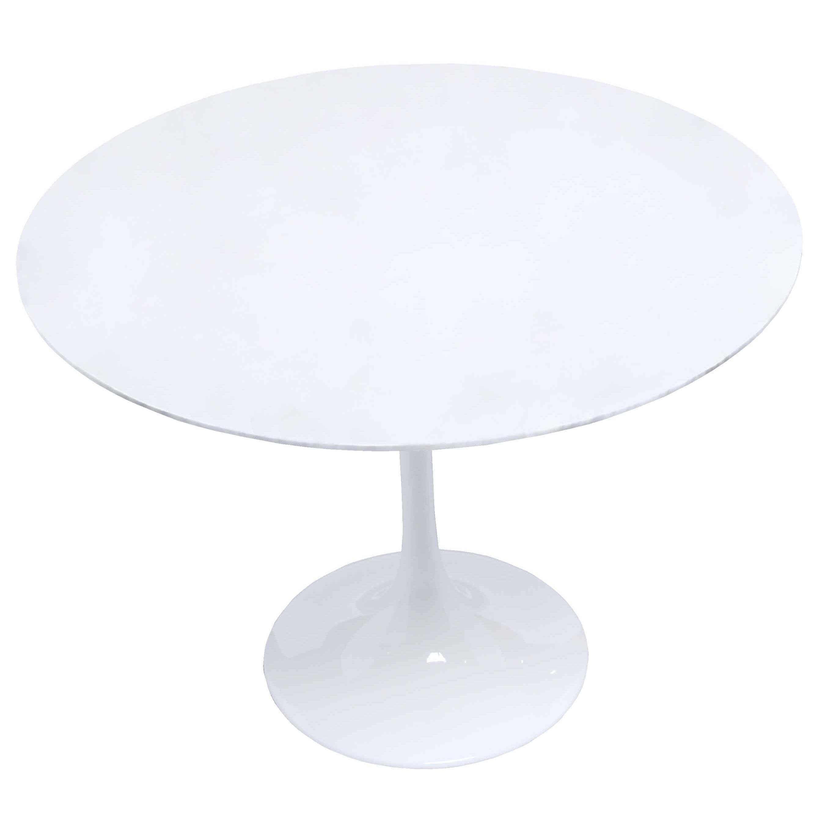 Allie 39" Round Table, White by NPD (New Pacific Direct)