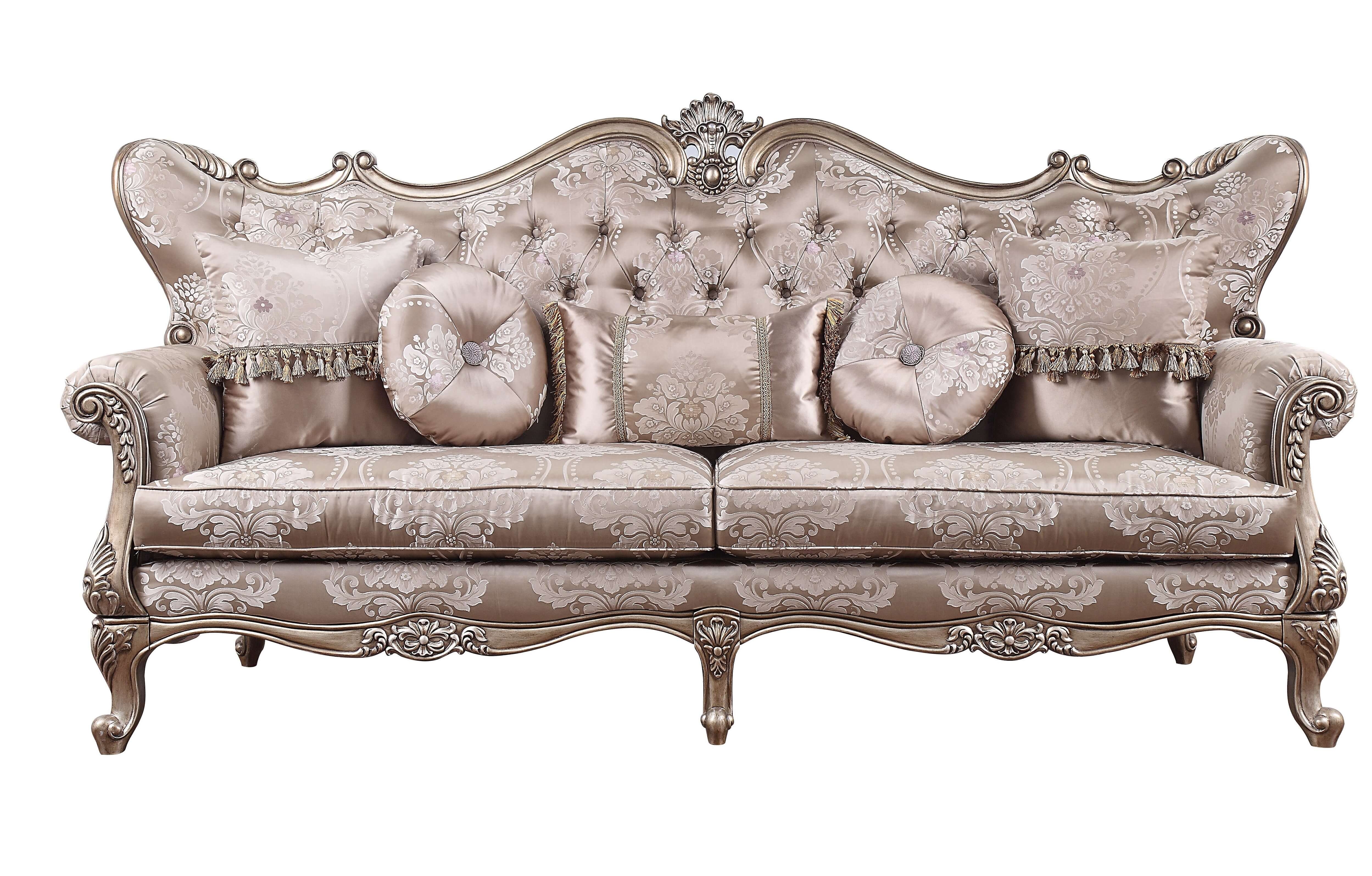 Fabric Imitation silk And Champagne Sofa