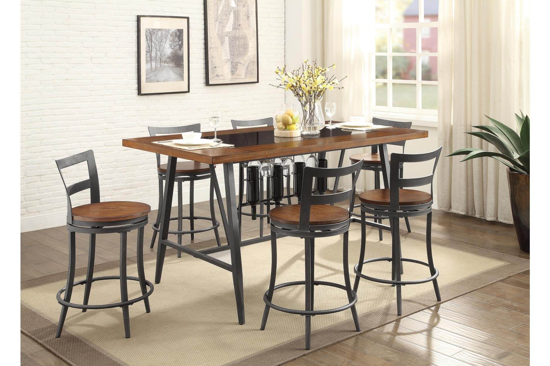 Selbyville Transitional Counter Dining Room Set by Homelegance