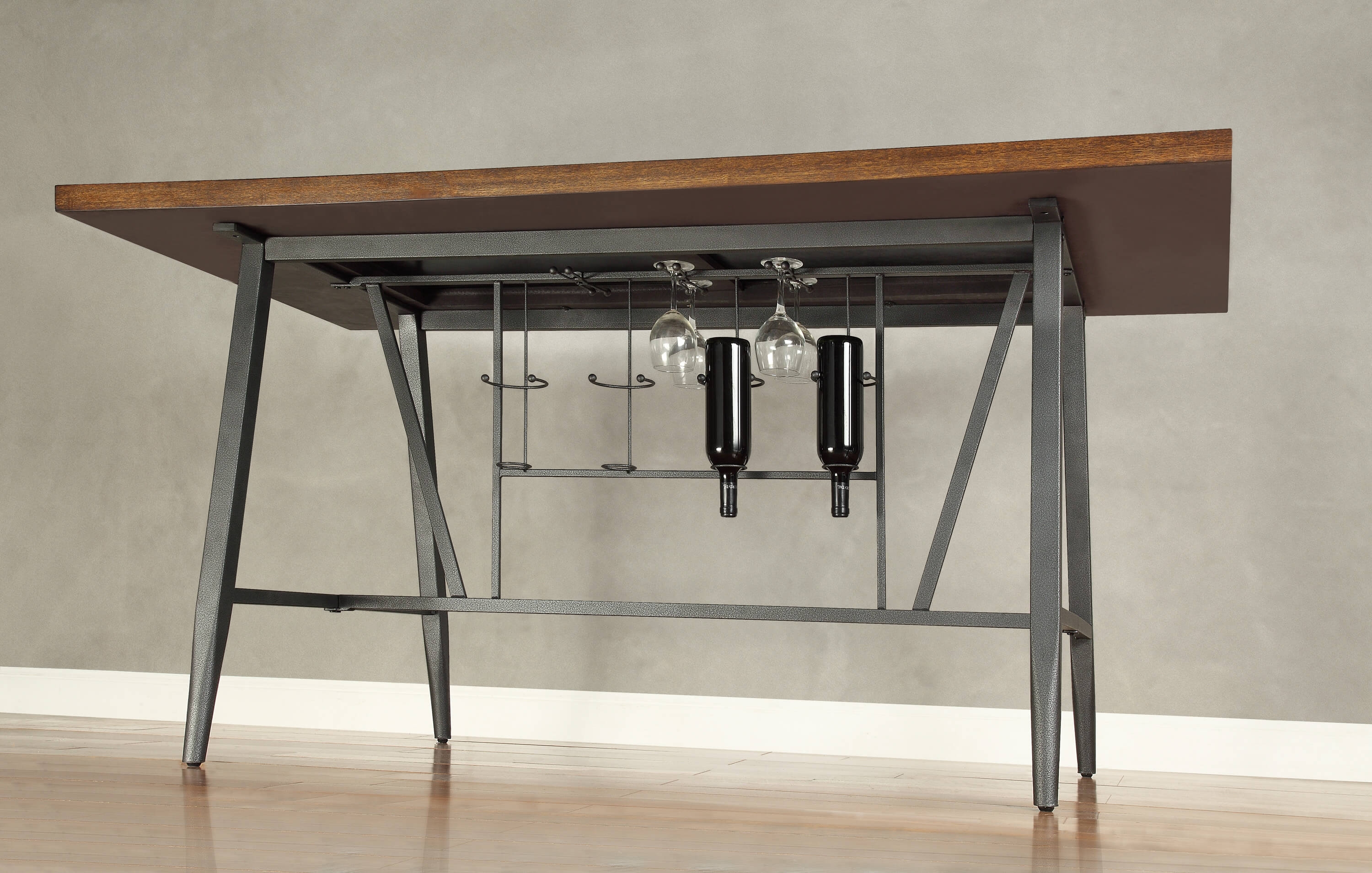 Selbyville Transitional Rectangular Wood Counter Height Table
