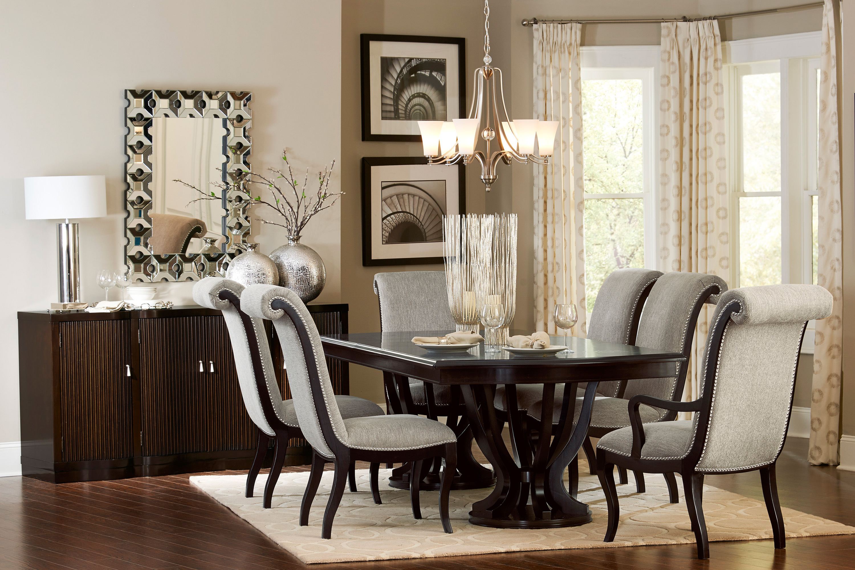 Savion Wood/Fabric Arm Chair
