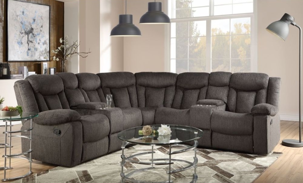 Rylan Fabric L-Shaped Reclining Sectional Sofa