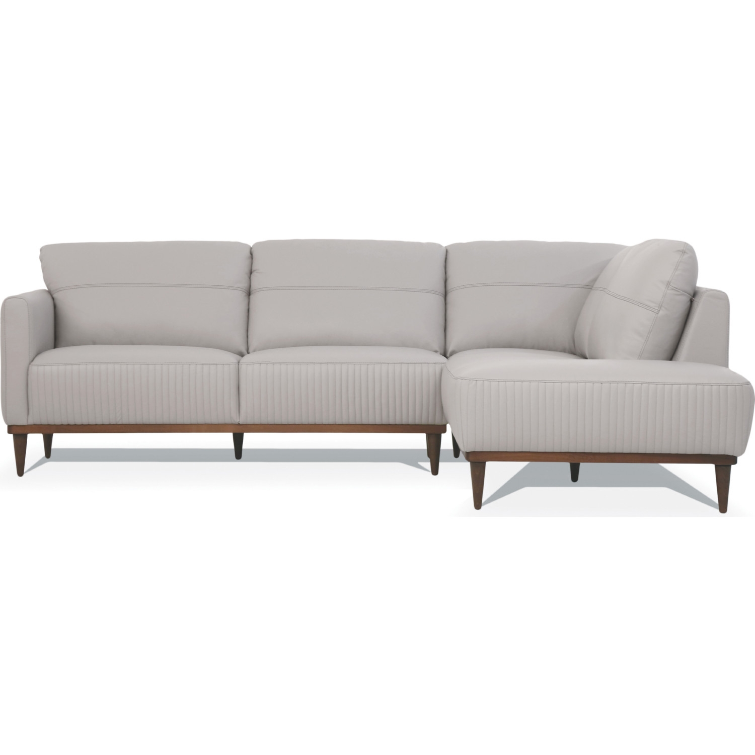 Tampa Leather L-Shaped Sectional Sofa w/Right Facing Chaise