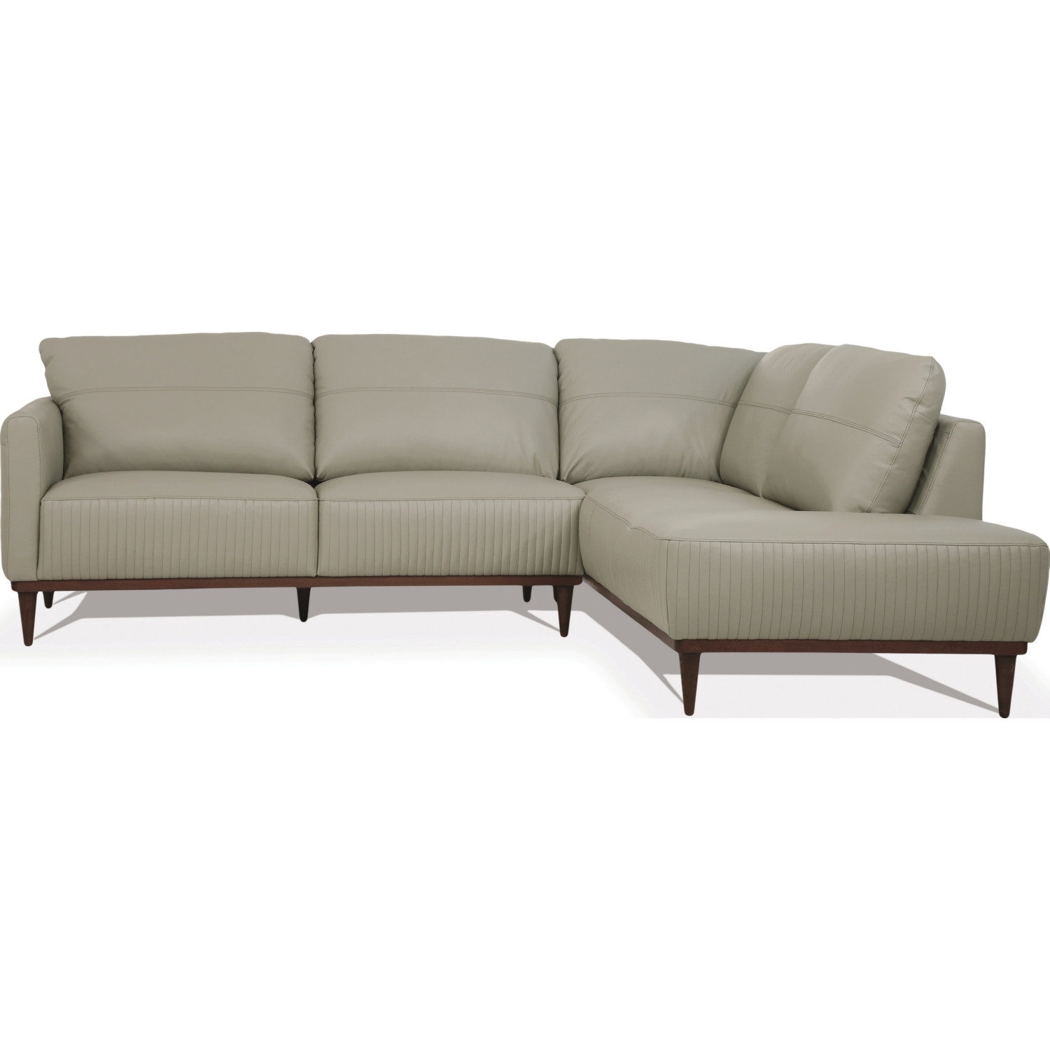 Tampa Leather L-Shaped Sectional Sofa w/Right Facing Chaise